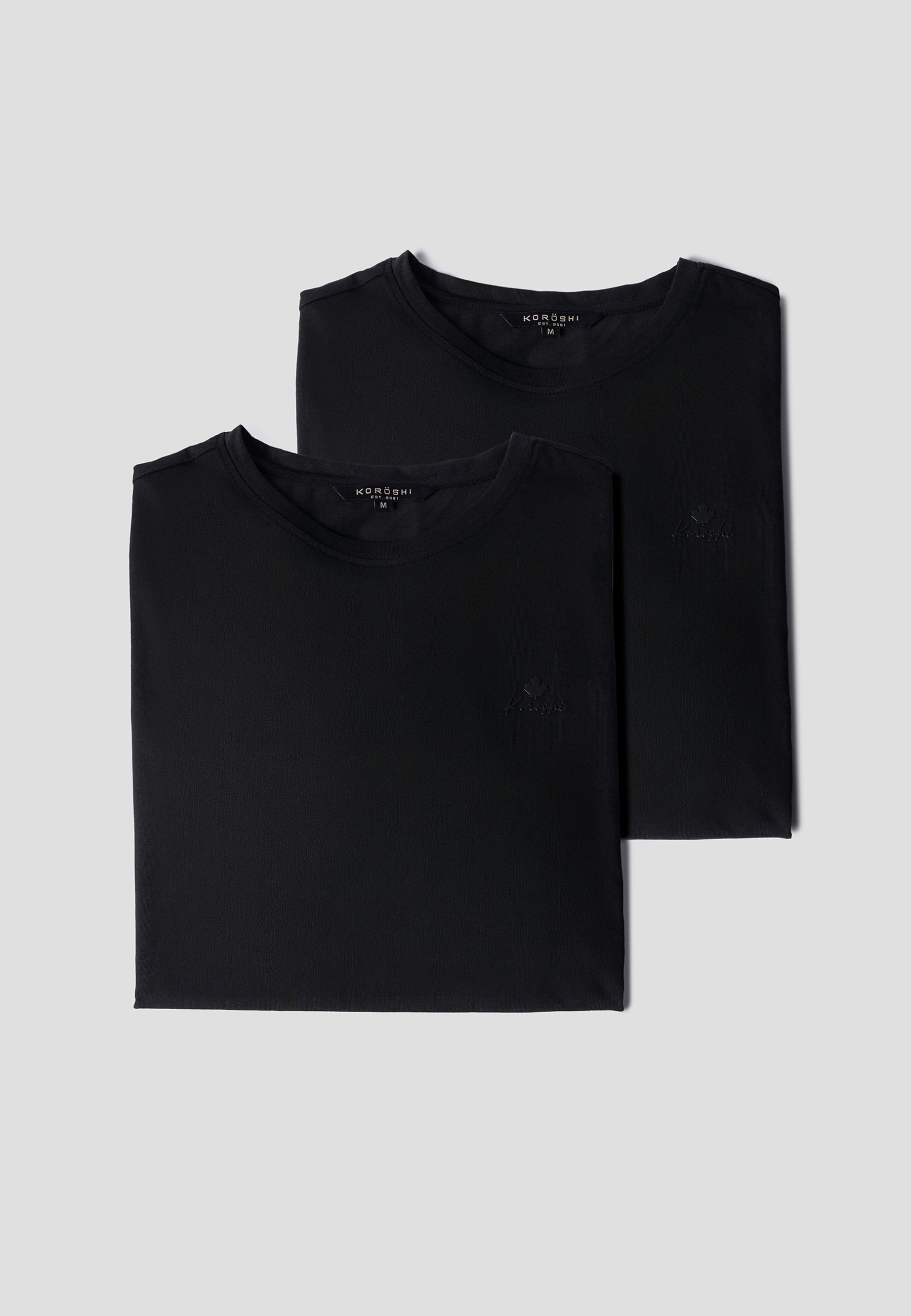 Pack 2 Camisetas Hombre Manga Corta Básicas 100% Algodón – Koroshi 2611MC00