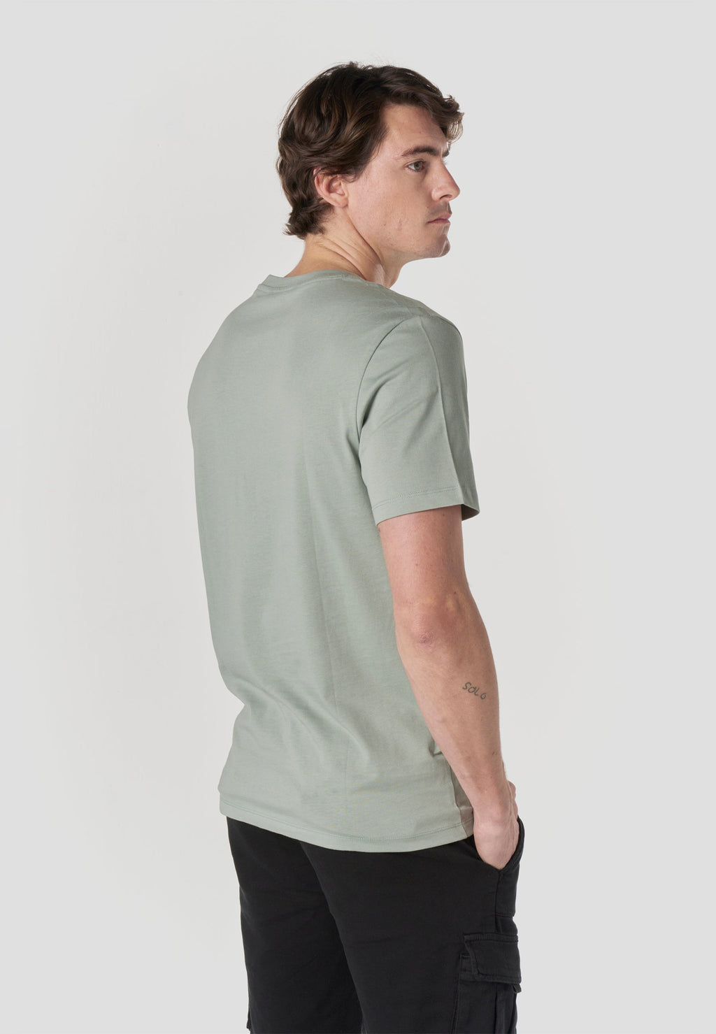Camiseta Hombre Manga Corta Print Lateral Verde Claro – Koroshi