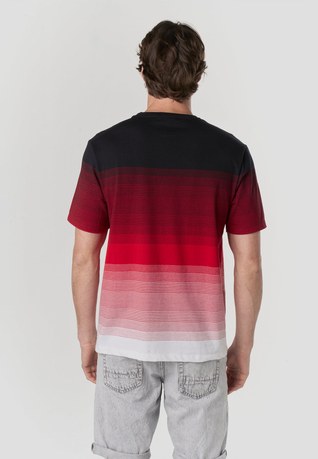 Camiseta Hombre Manga Corta Rayas Degradadas Color Block – Koroshi 2611MC33