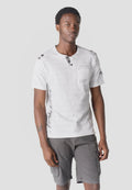 Camiseta Hombre Manga Corta Henley Texturizada Bolsillo – Koroshi 2611MC36