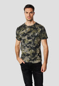 Camiseta Hombre Manga Corta Estampado Camuflaje Kaki – Koroshi