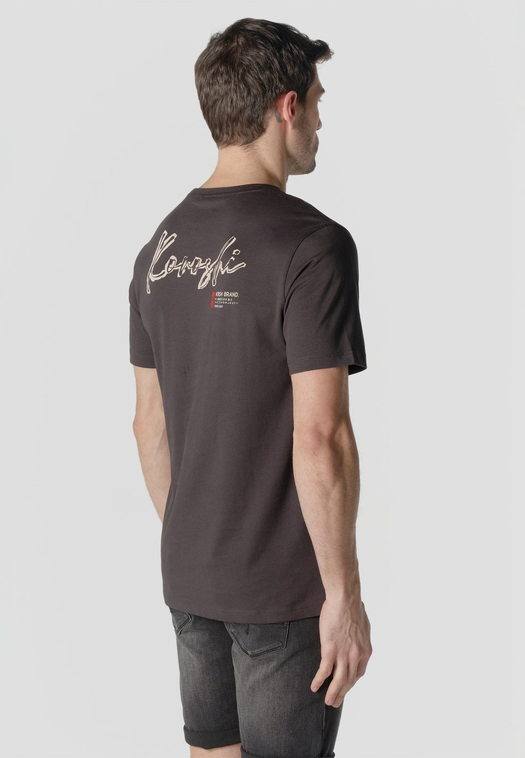 Camiseta Hombre Manga Corta Estampado Tokio Antracita – Koroshi