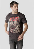 Camiseta Hombre Manga Corta Estampado Tokio Antracita – Koroshi
