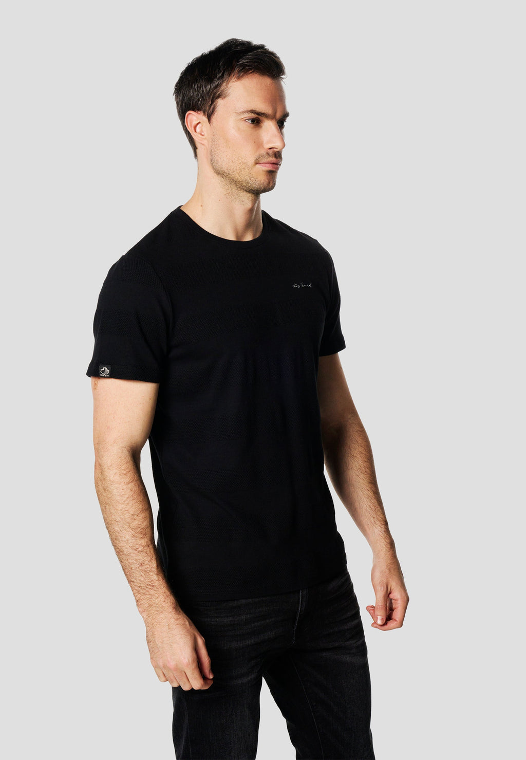 Camiseta Hombre Manga Corta Texturizada Cuello Redondo Algodón – Koroshi 2611MC61