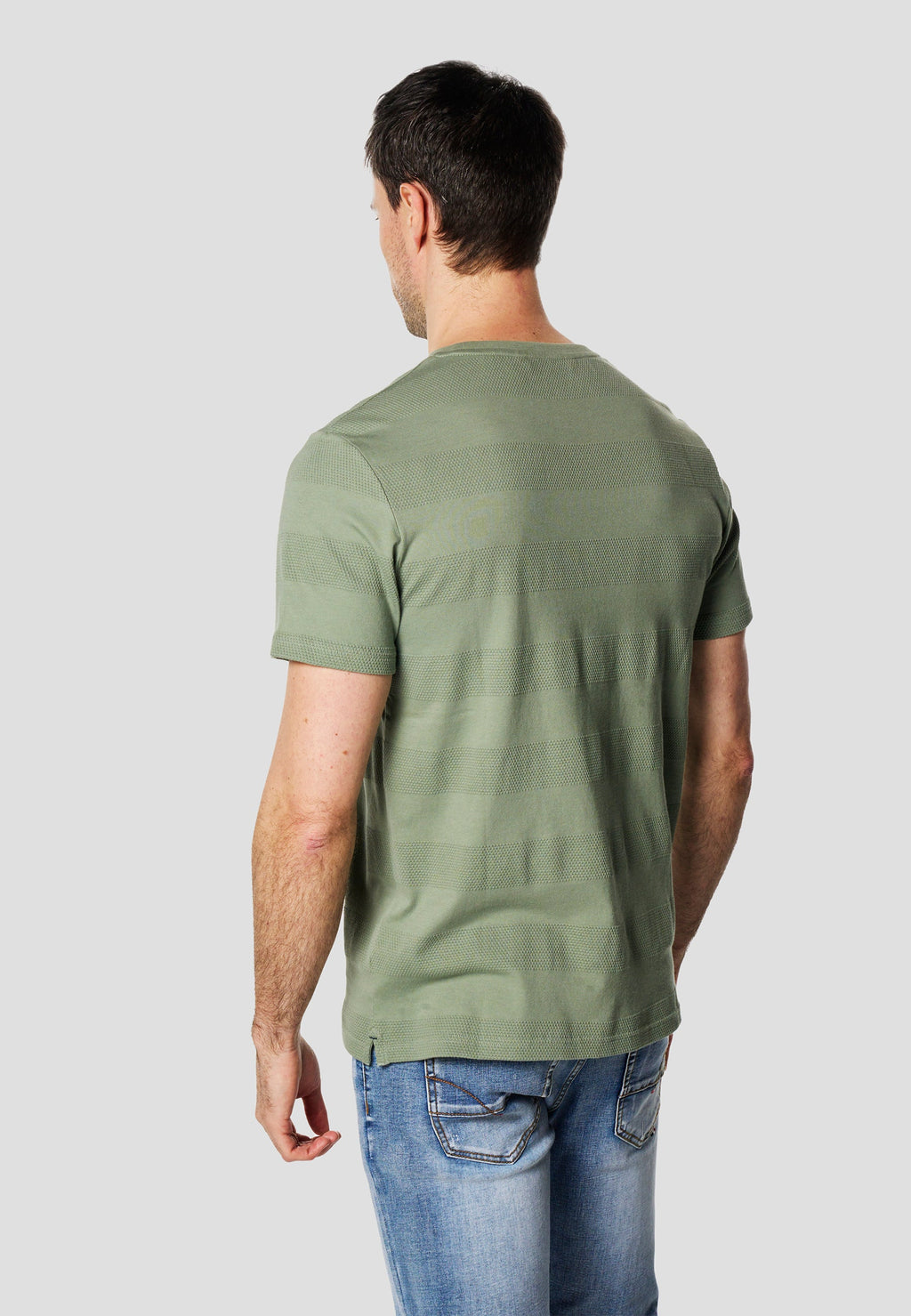 Camiseta Hombre Manga Corta Texturizada Cuello Redondo Algodón – Koroshi 2611MC61