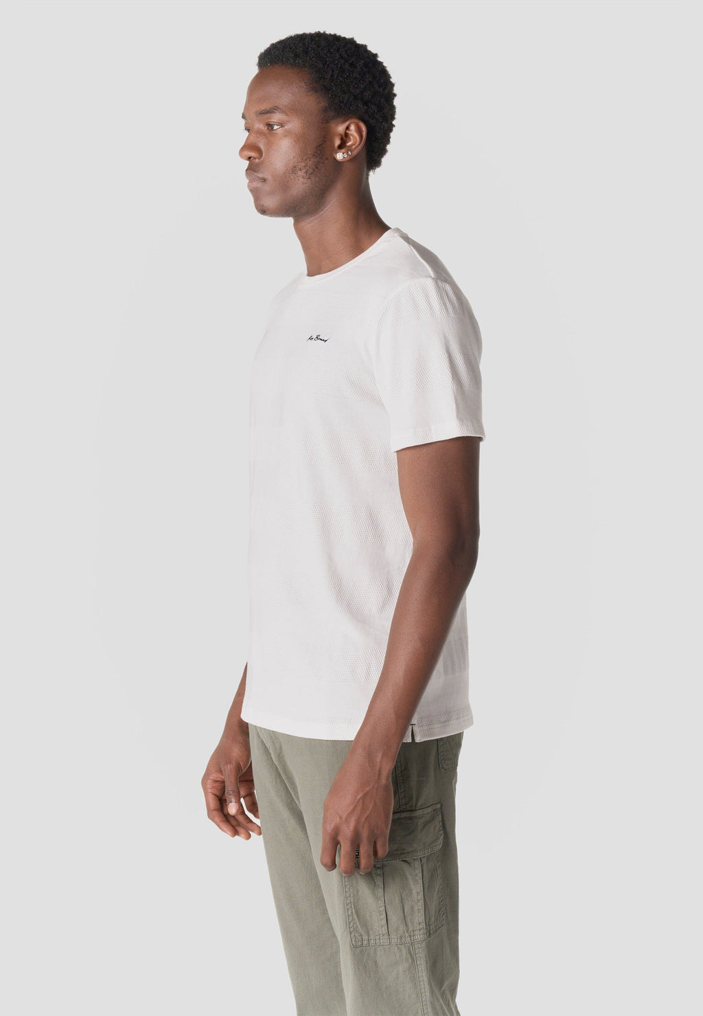 Camiseta Hombre Manga Corta Texturizada Cuello Redondo Algodón – Koroshi 2611MC61