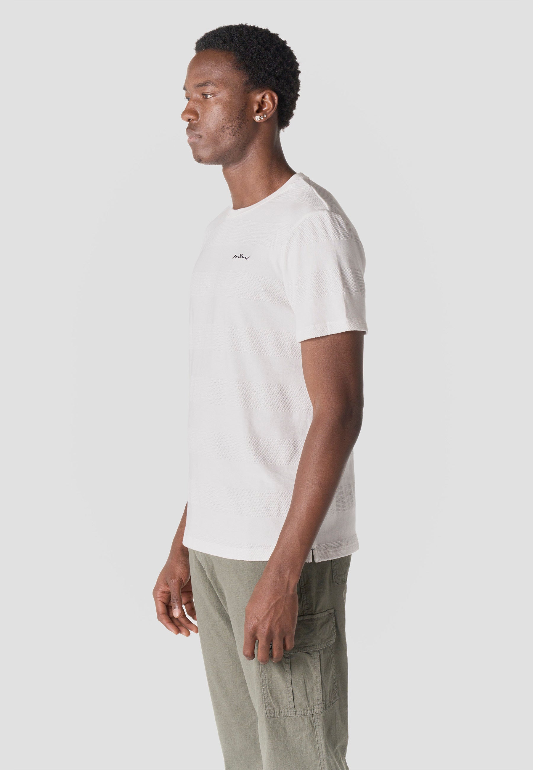Camiseta Hombre Manga Corta Texturizada Cuello Redondo Algodón – Koroshi 2611MC61