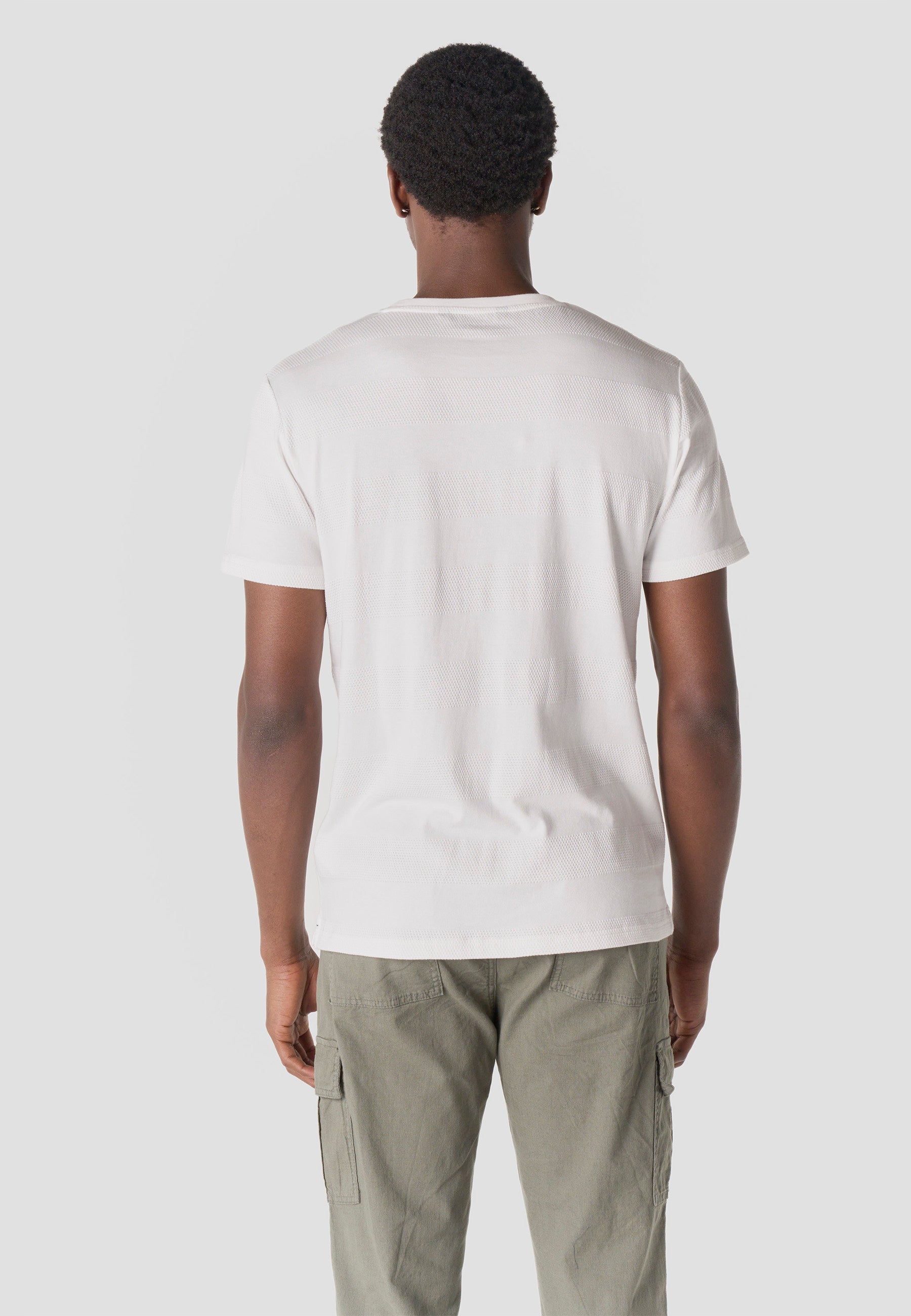 Camiseta Hombre Manga Corta Texturizada Cuello Redondo Algodón – Koroshi 2611MC61