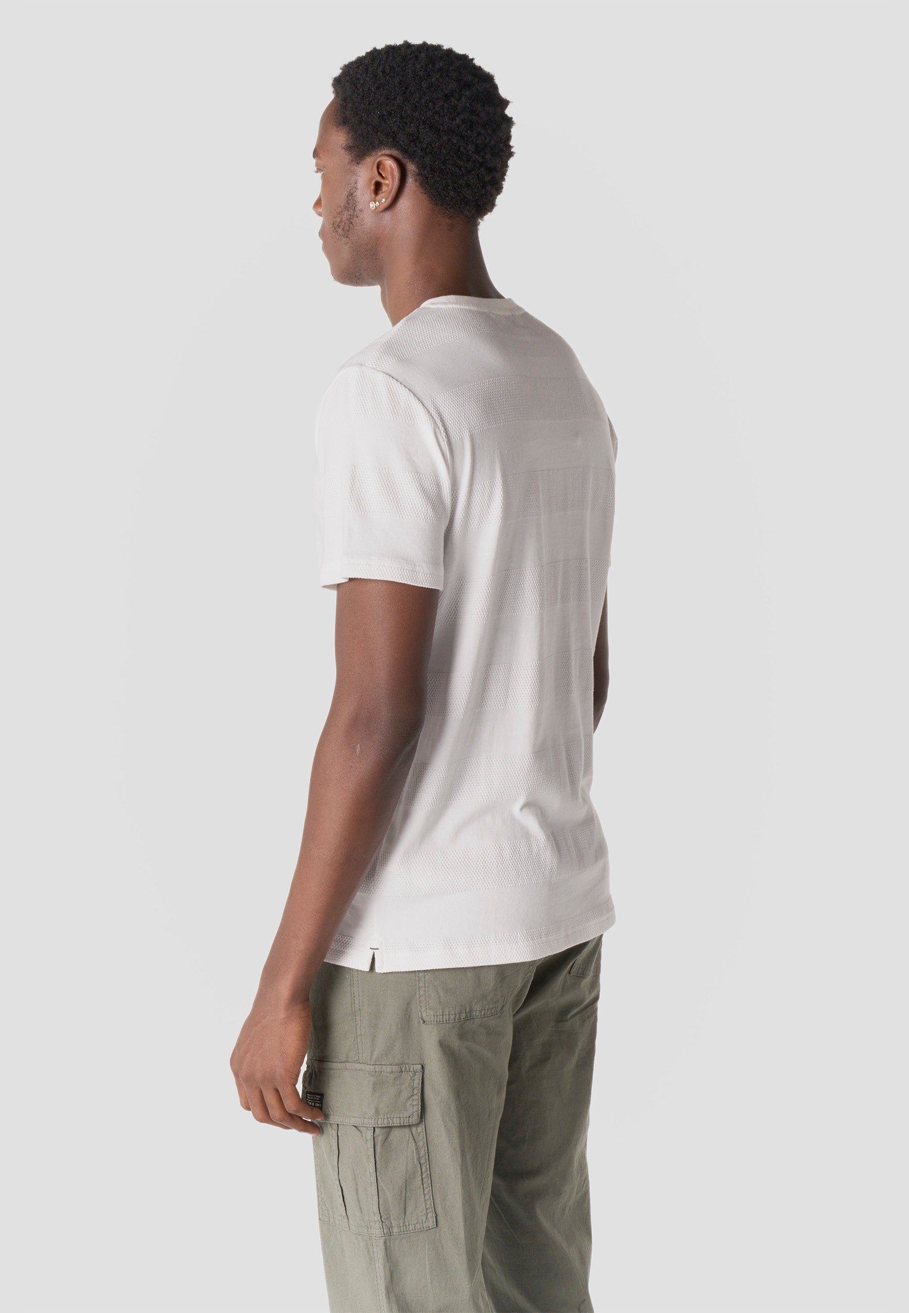 Camiseta Hombre Manga Corta Texturizada Cuello Redondo Algodón – Koroshi 2611MC61