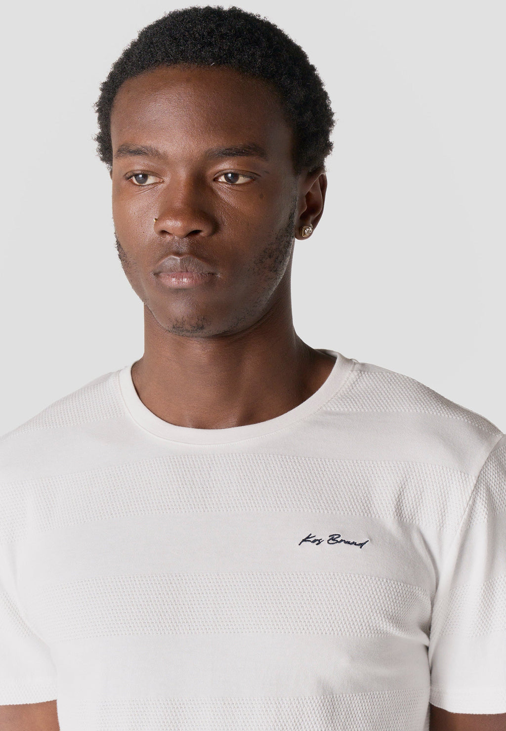 Camiseta Hombre Manga Corta Texturizada Cuello Redondo Algodón – Koroshi 2611MC61