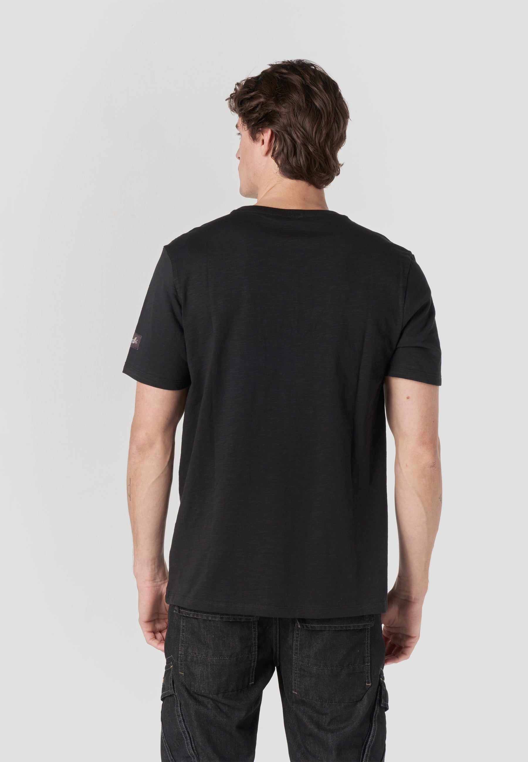 Camiseta Hombre Manga Corta Print Retro 80s Negra – Koroshi