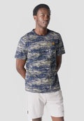 Camiseta Hombre Manga Corta Estampado All Over Textura Navy – Koroshi
