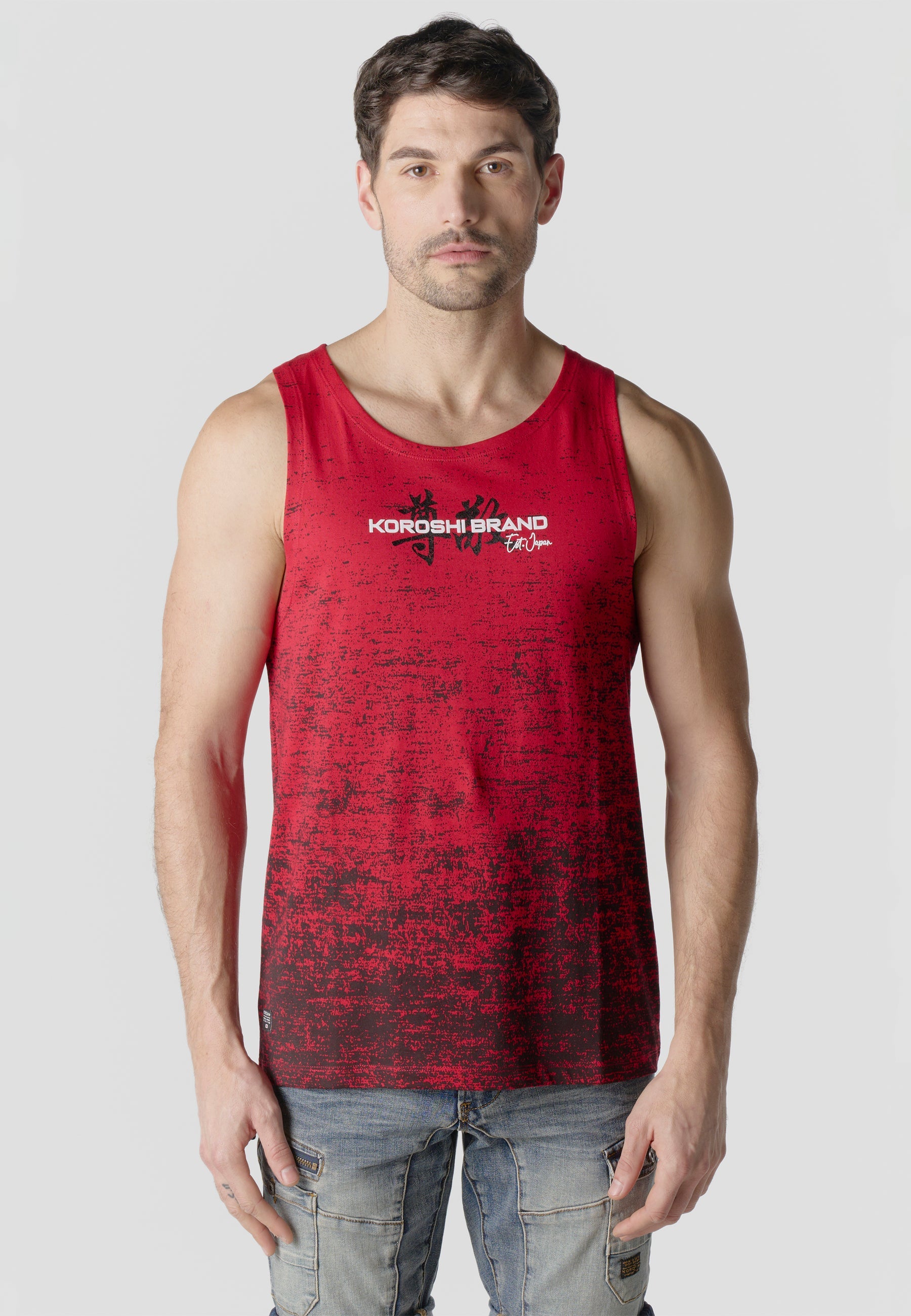 Camiseta Tirantes Hombre Estampado All Over – Koroshi 2611MS02