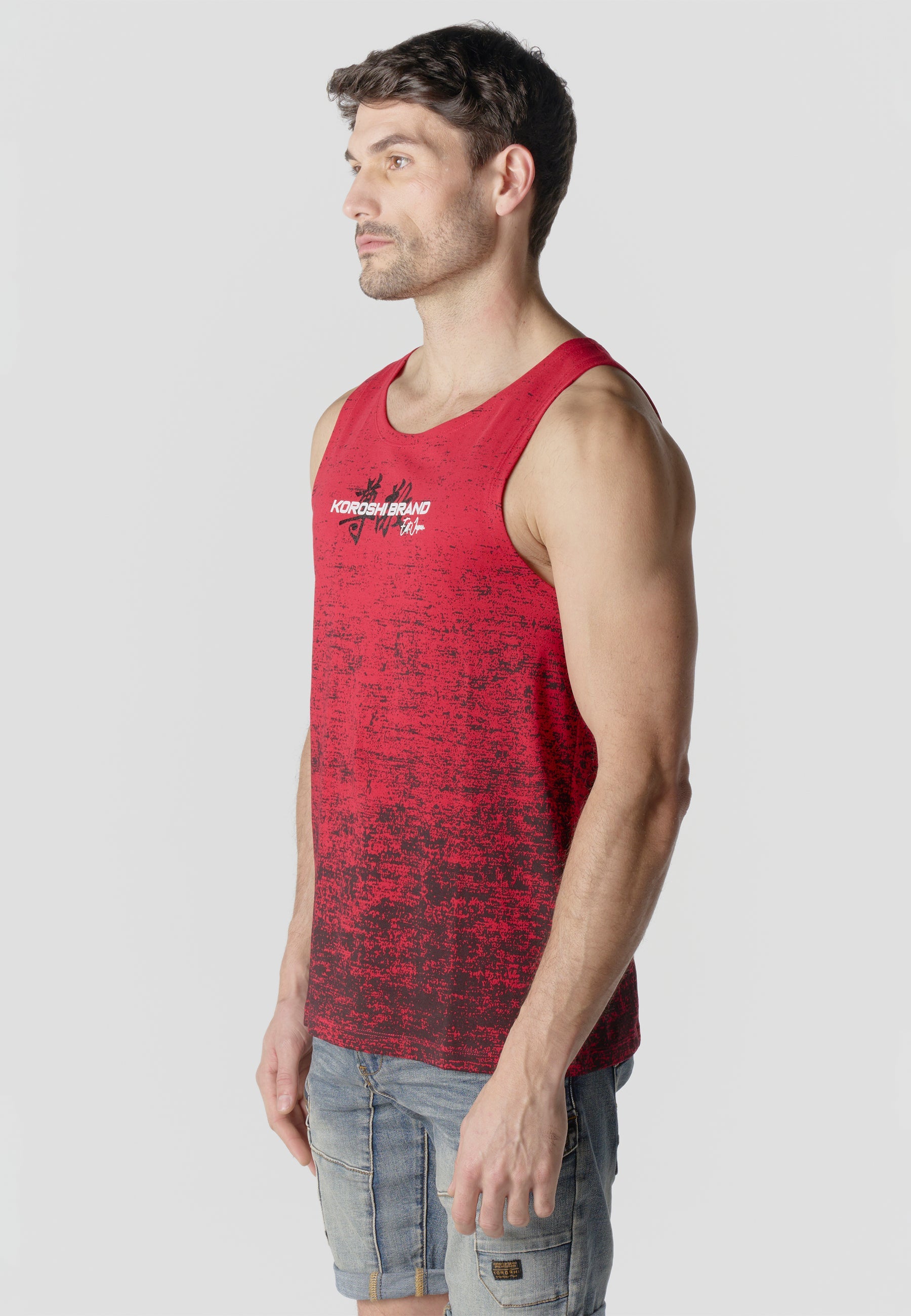 Camiseta Tirantes Hombre Estampado All Over – Koroshi 2611MS02