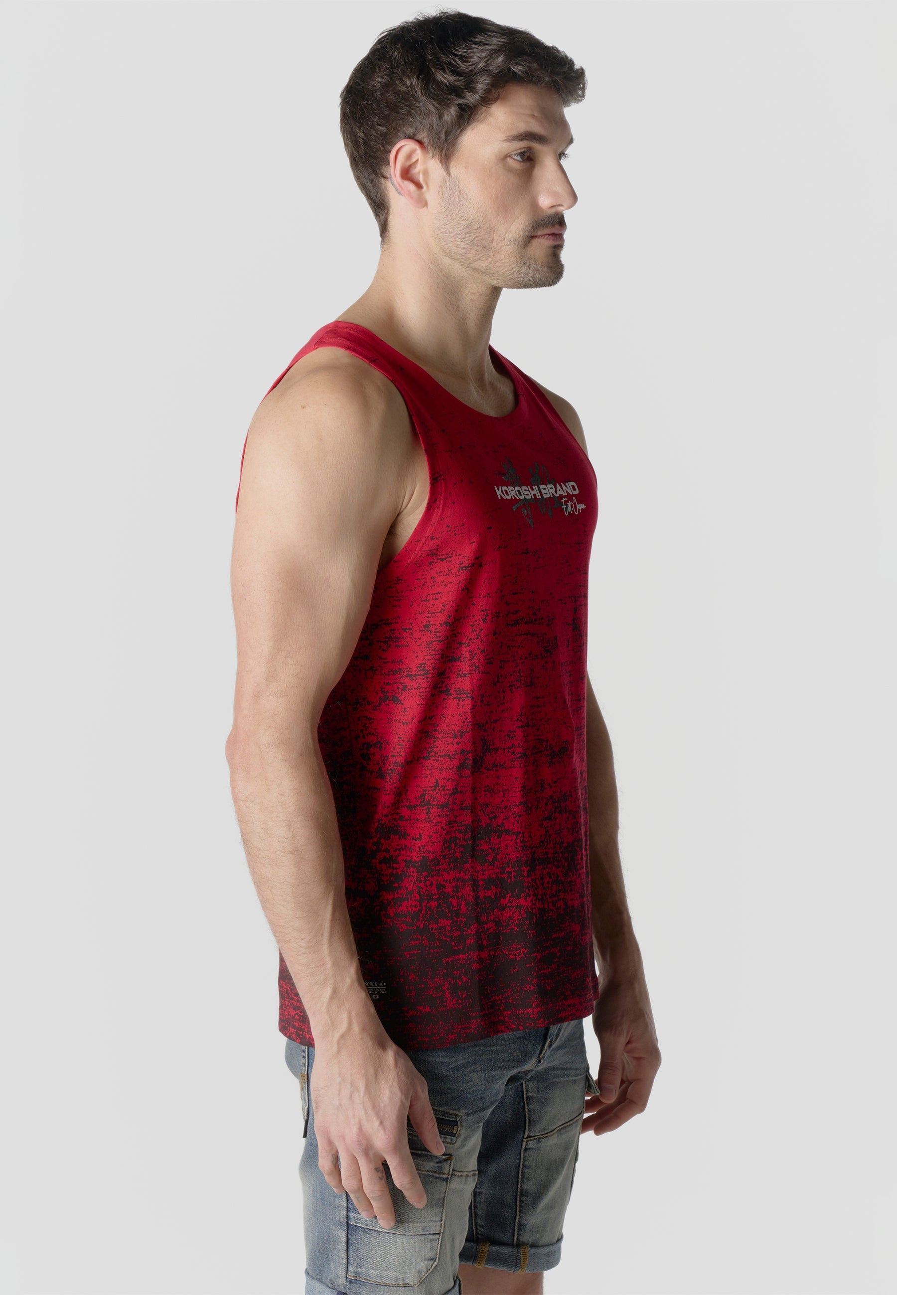 Camiseta Tirantes Hombre Estampado All Over – Koroshi 2611MS02