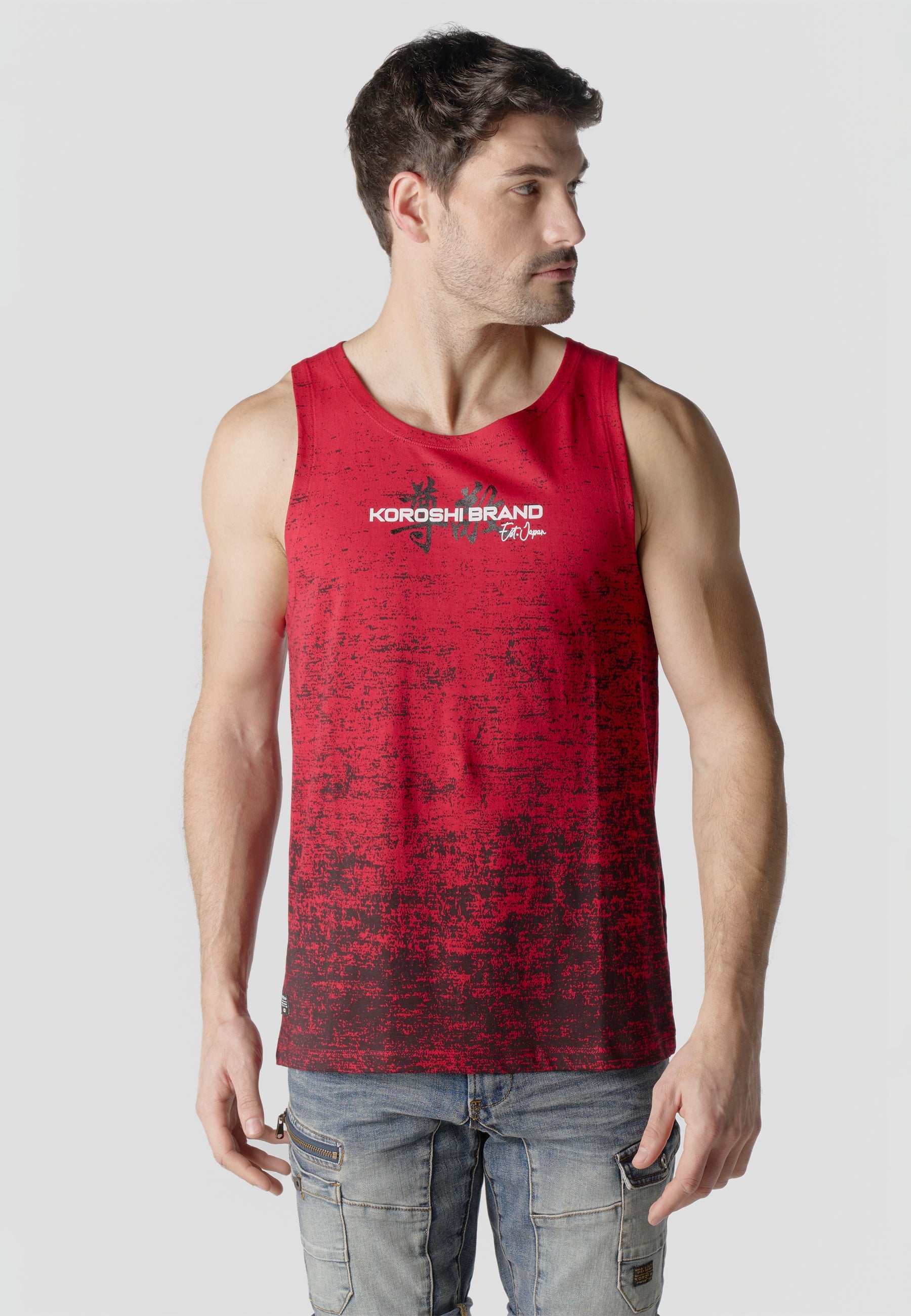 Camiseta Tirantes Hombre Estampado All Over – Koroshi 2611MS02