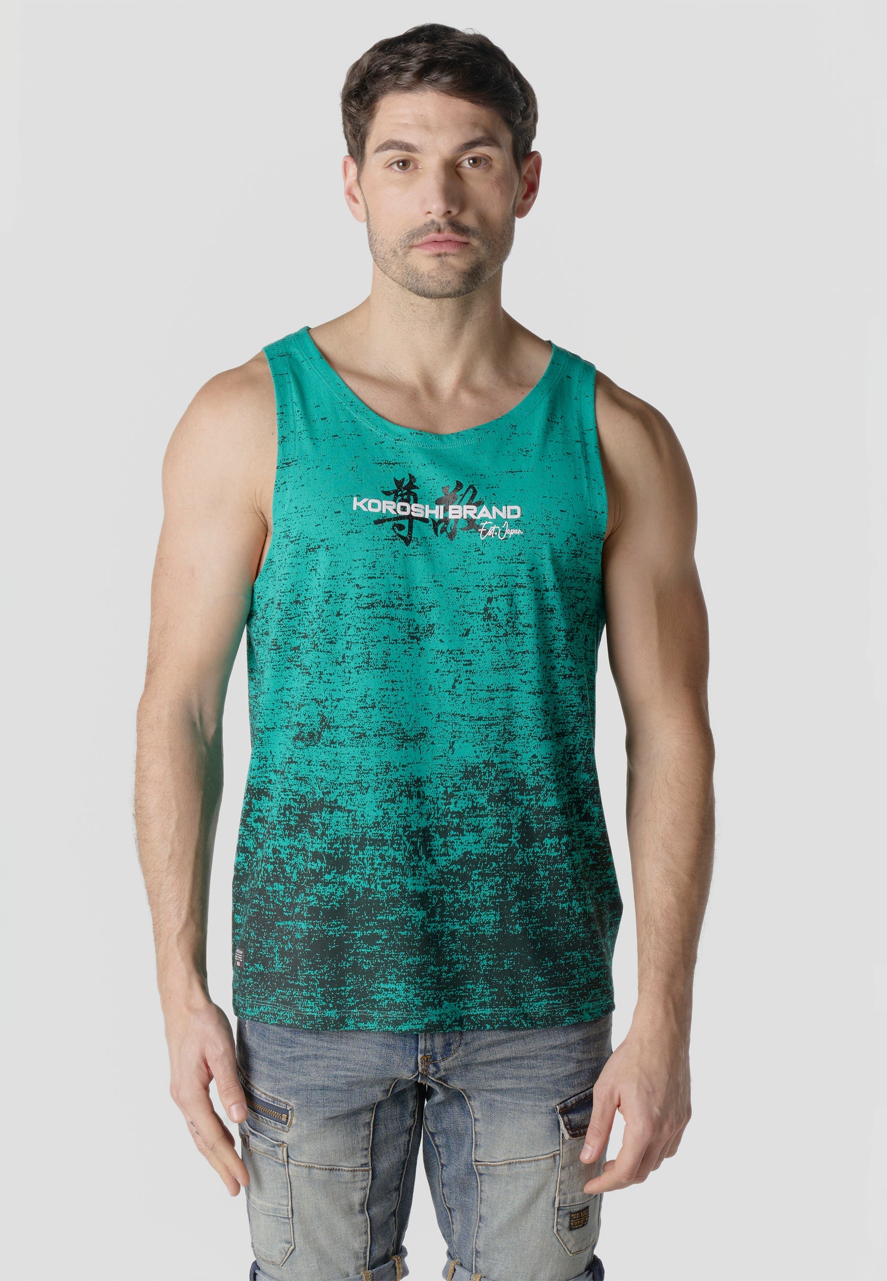 Camiseta Tirantes Hombre Estampado All Over – Koroshi 2611MS02