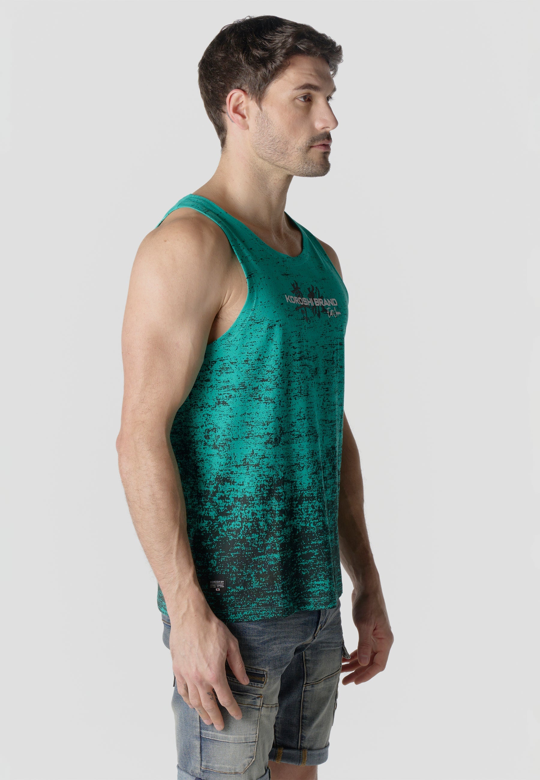 Camiseta Tirantes Hombre Estampado All Over – Koroshi 2611MS02