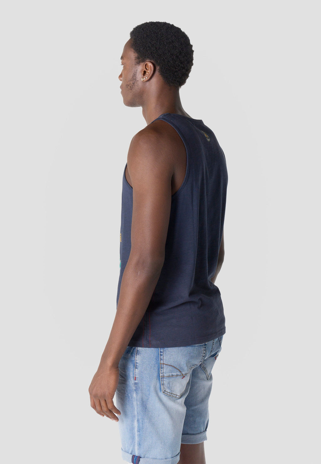 Camiseta Tirantes Hombre Estampado Surf – Koroshi Navy