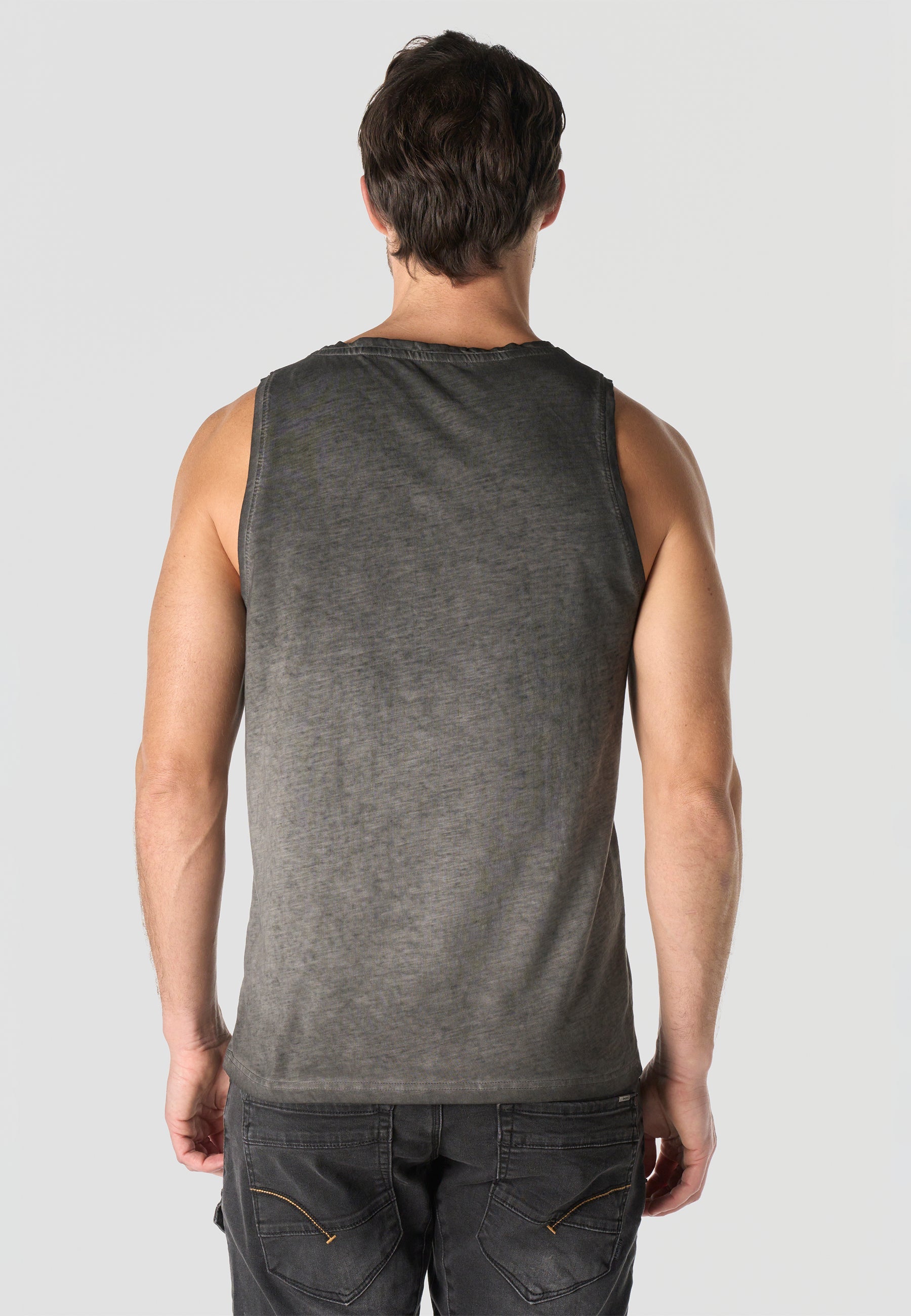 Camiseta Tirantes Hombre Estampado Calavera – Koroshi Gris