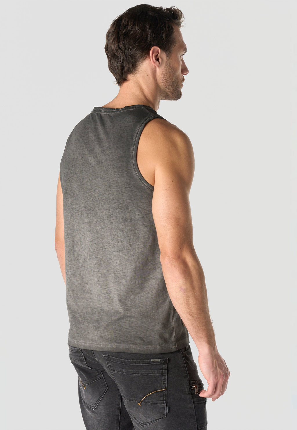 Camiseta Tirantes Hombre Estampado Calavera – Koroshi Gris