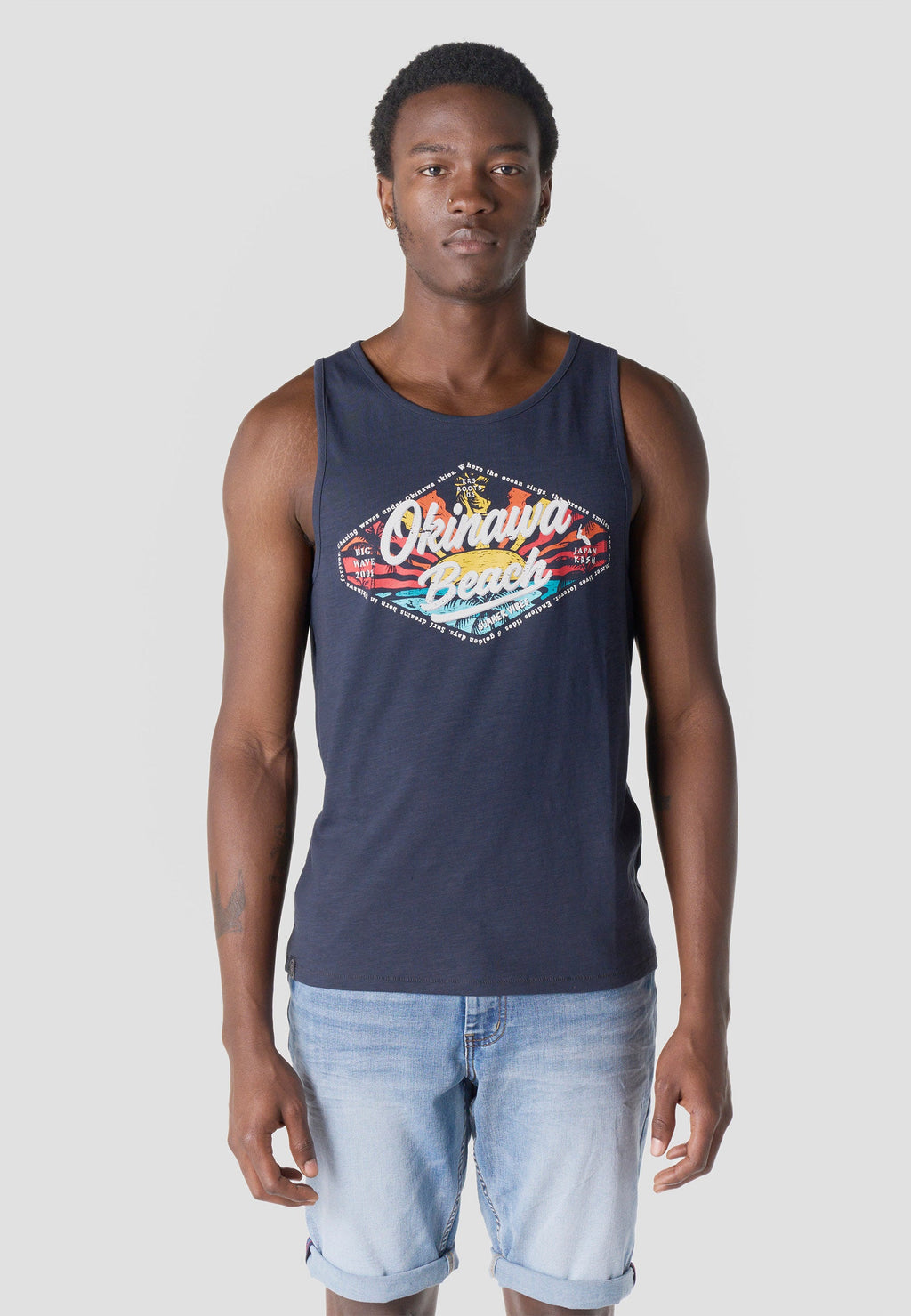 Camiseta Tirantes Hombre Estampado Surf – Koroshi 2611MS08