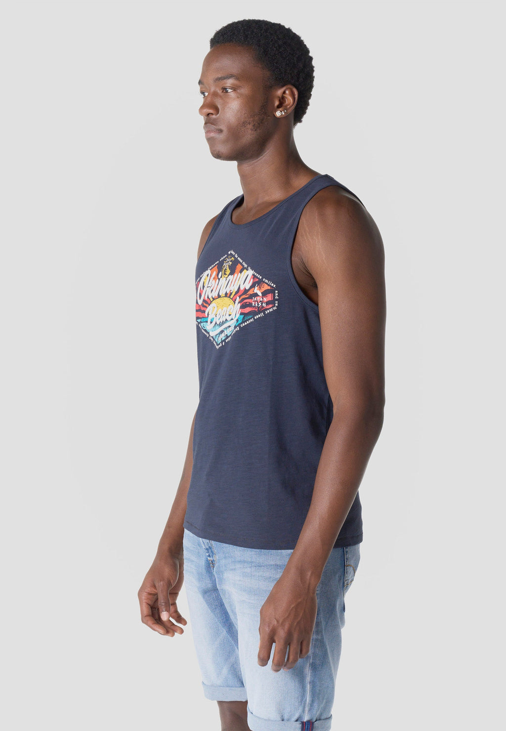 Camiseta Tirantes Hombre Estampado Surf – Koroshi 2611MS08