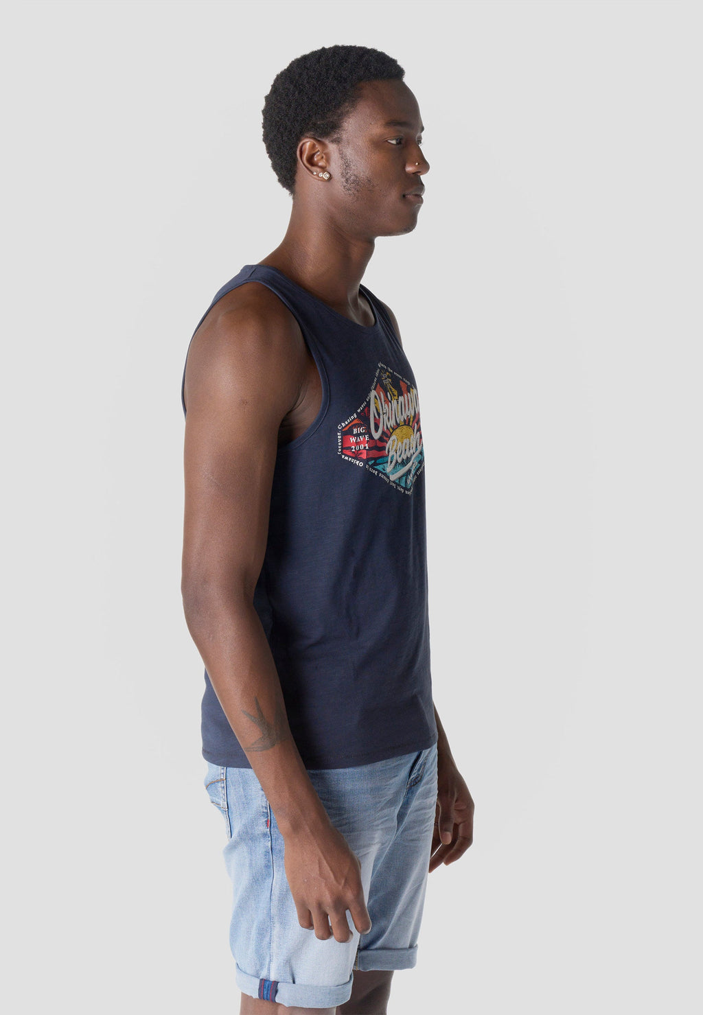 Camiseta Tirantes Hombre Estampado Surf – Koroshi 2611MS08