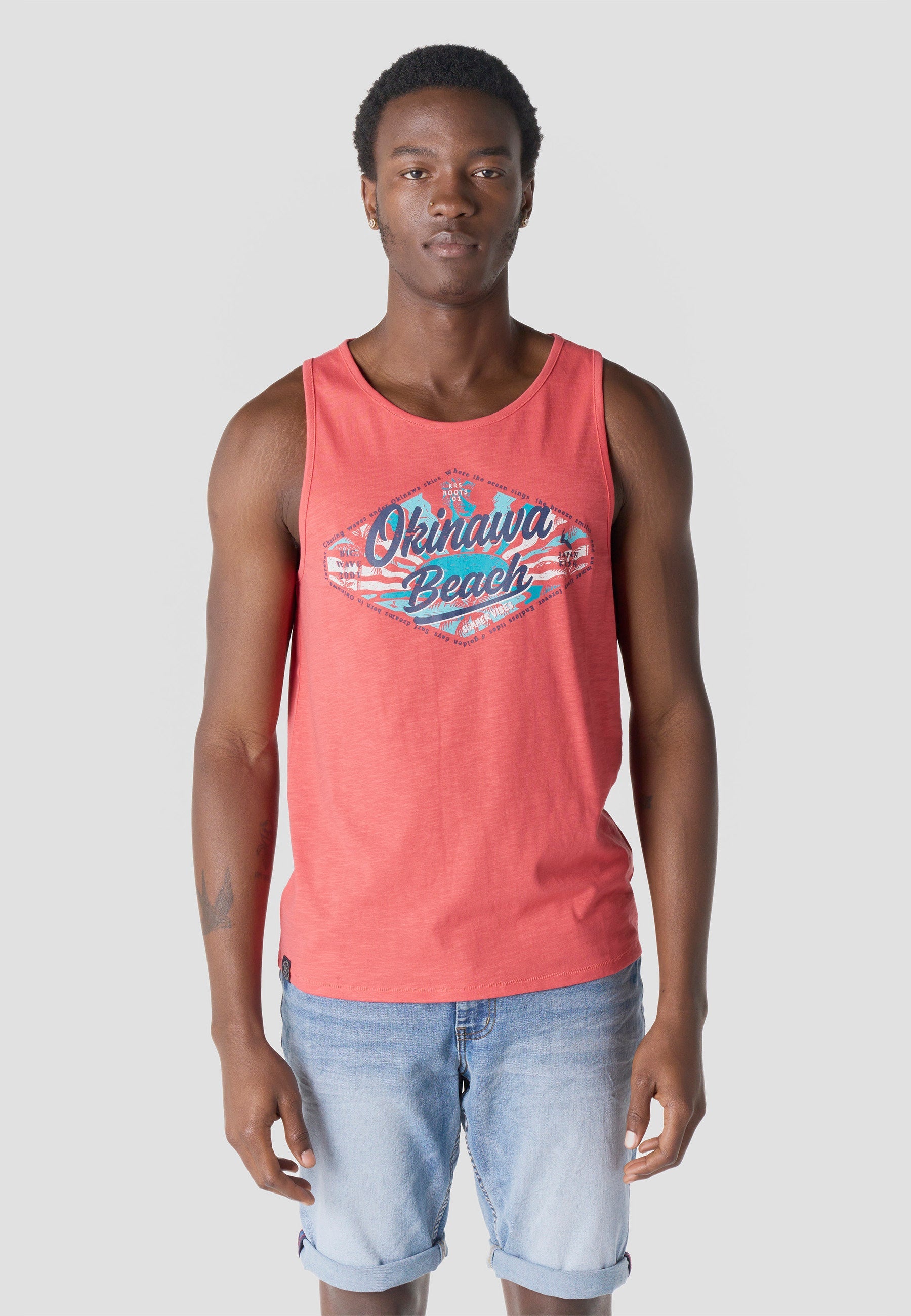 Camiseta Tirantes Hombre Estampado Surf – Koroshi 2611MS08