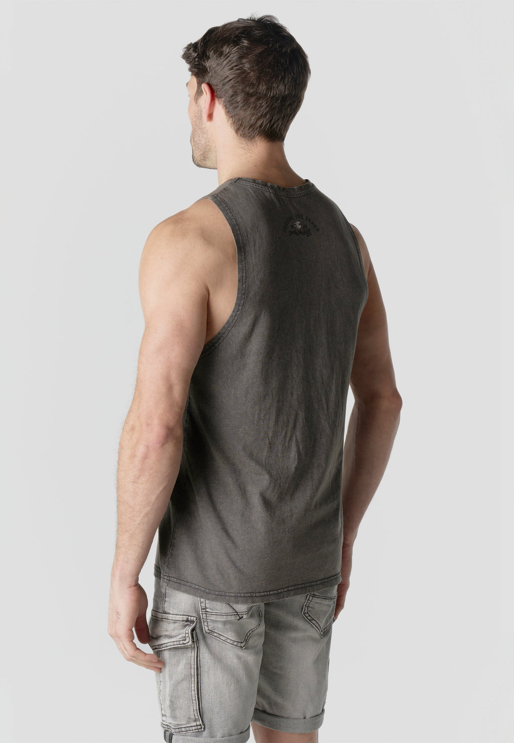 Camiseta Tirantes Hombre Estampado Calavera – Koroshi Gris