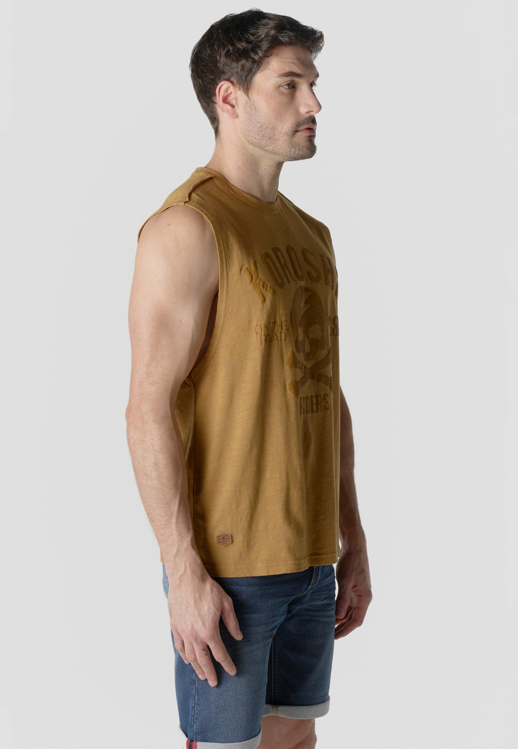 Camiseta Boxing Hombre Calavera en Relieve – Koroshi Mostaza