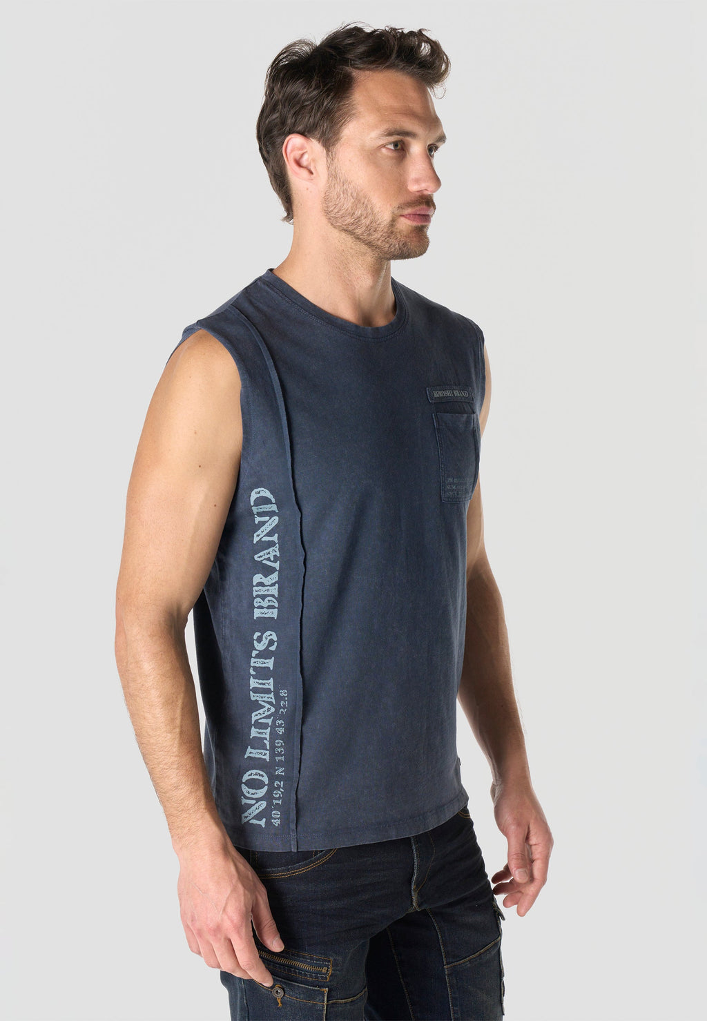 Camiseta Boxing Hombre con Bolsillo – Koroshi Índigo