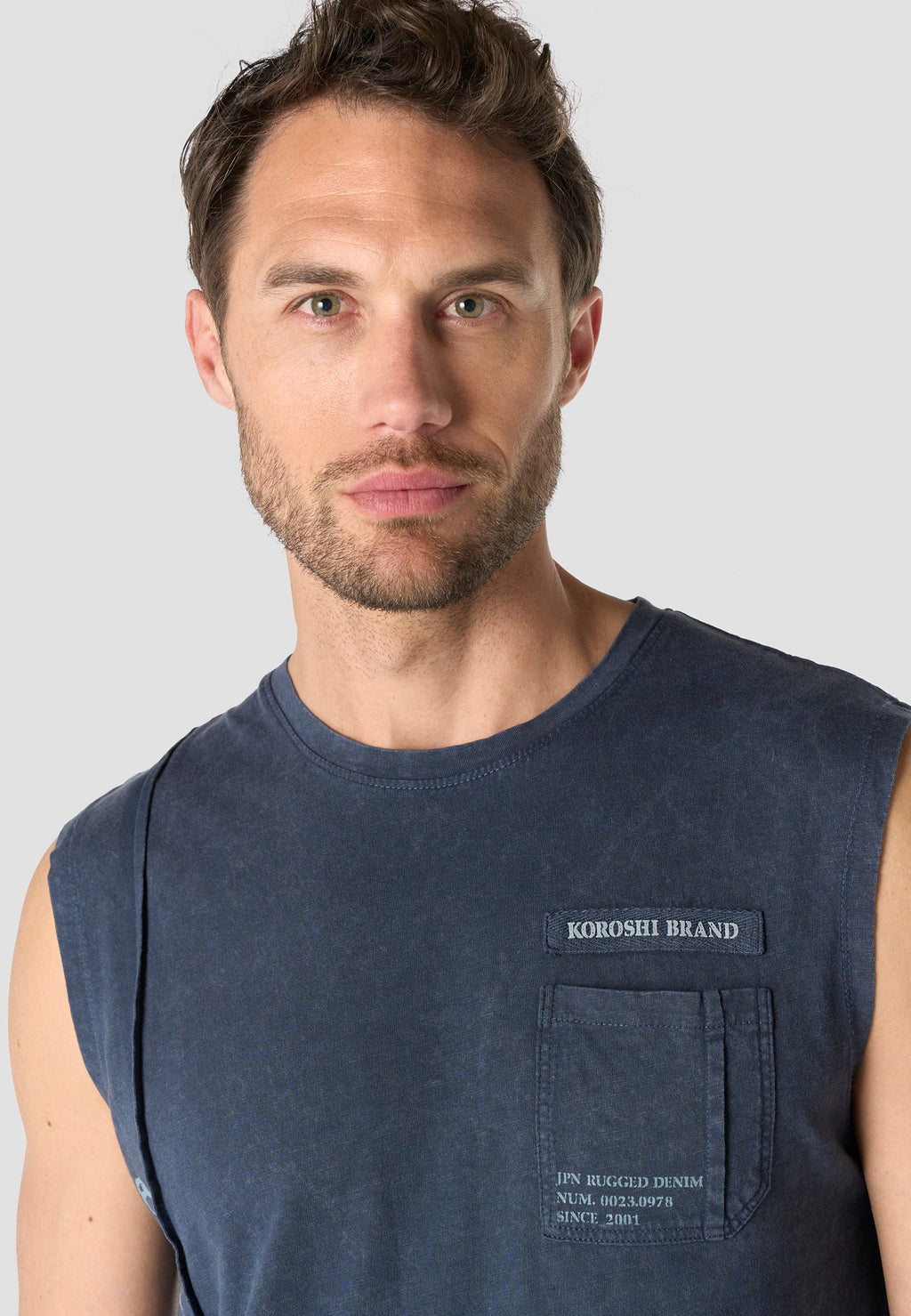 Camiseta Boxing Hombre con Bolsillo – Koroshi Índigo