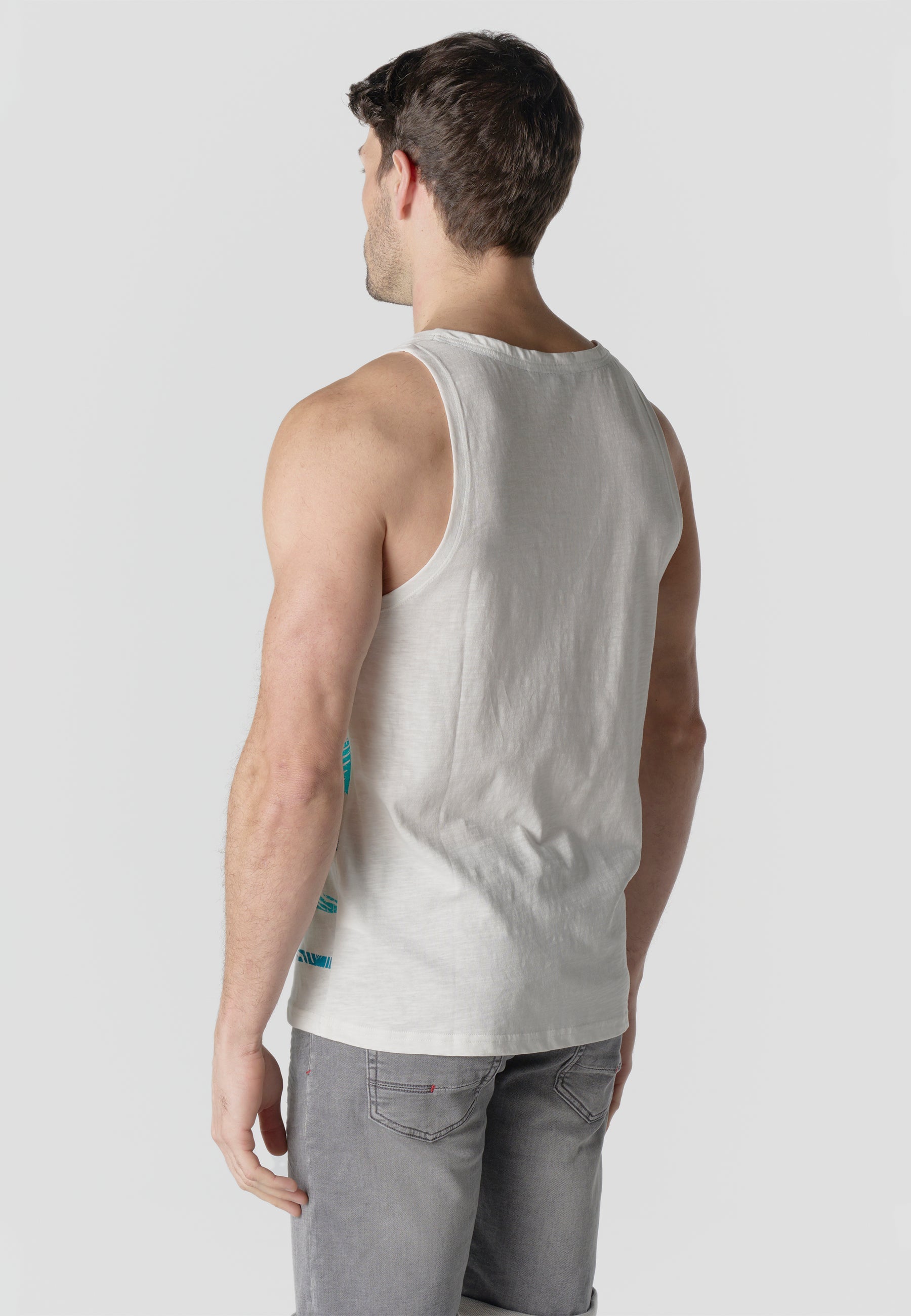 Camiseta Tirantes Hombre Estampado Tropical – Koroshi 2611MS35