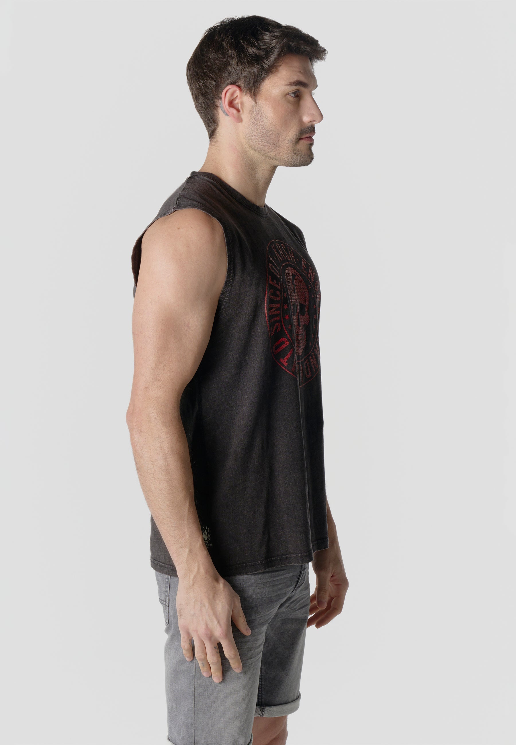 Camiseta Boxing Hombre Estampado Calavera – Koroshi Negra