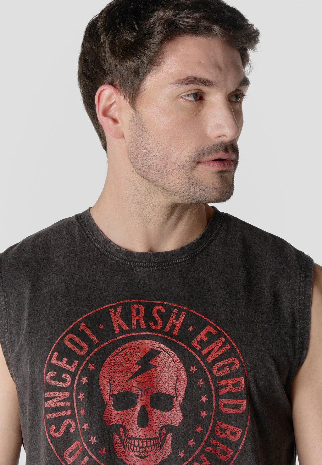 Camiseta Boxing Hombre Estampado Calavera – Koroshi Negra