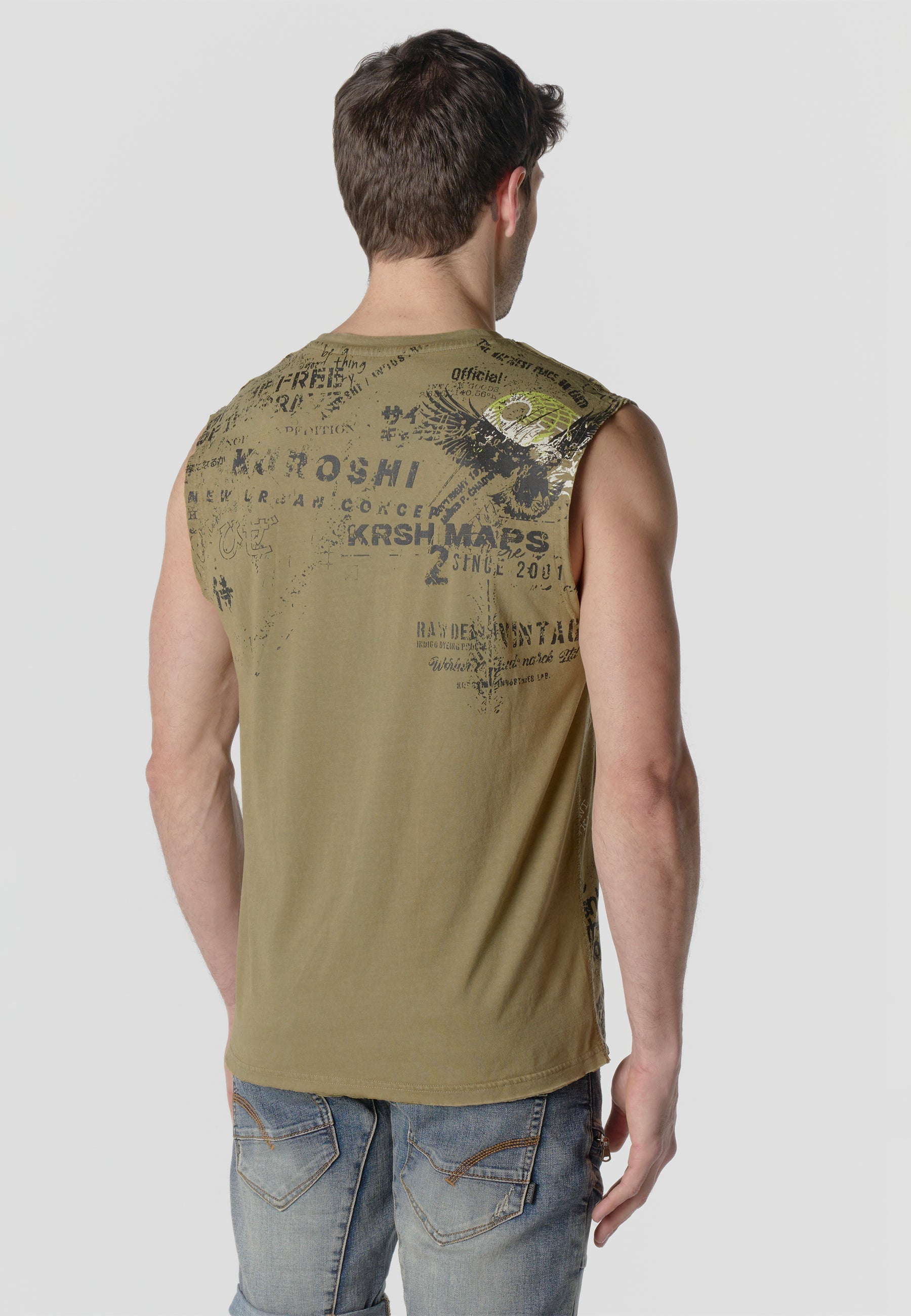 Camiseta Boxing Hombre Estampado All Over – Koroshi Kaki