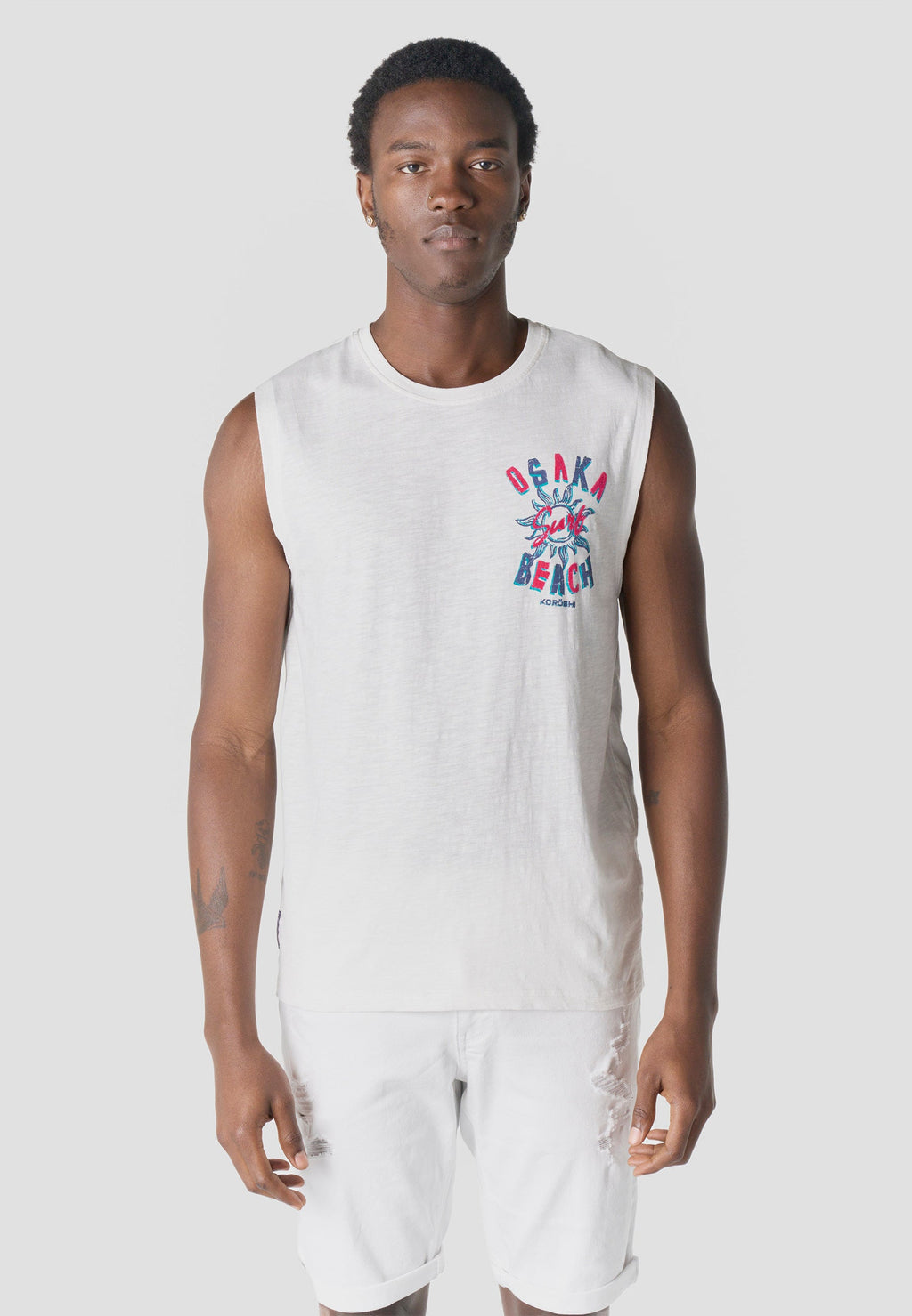 Camiseta Boxing Hombre Estampado Surf – Koroshi Blanca