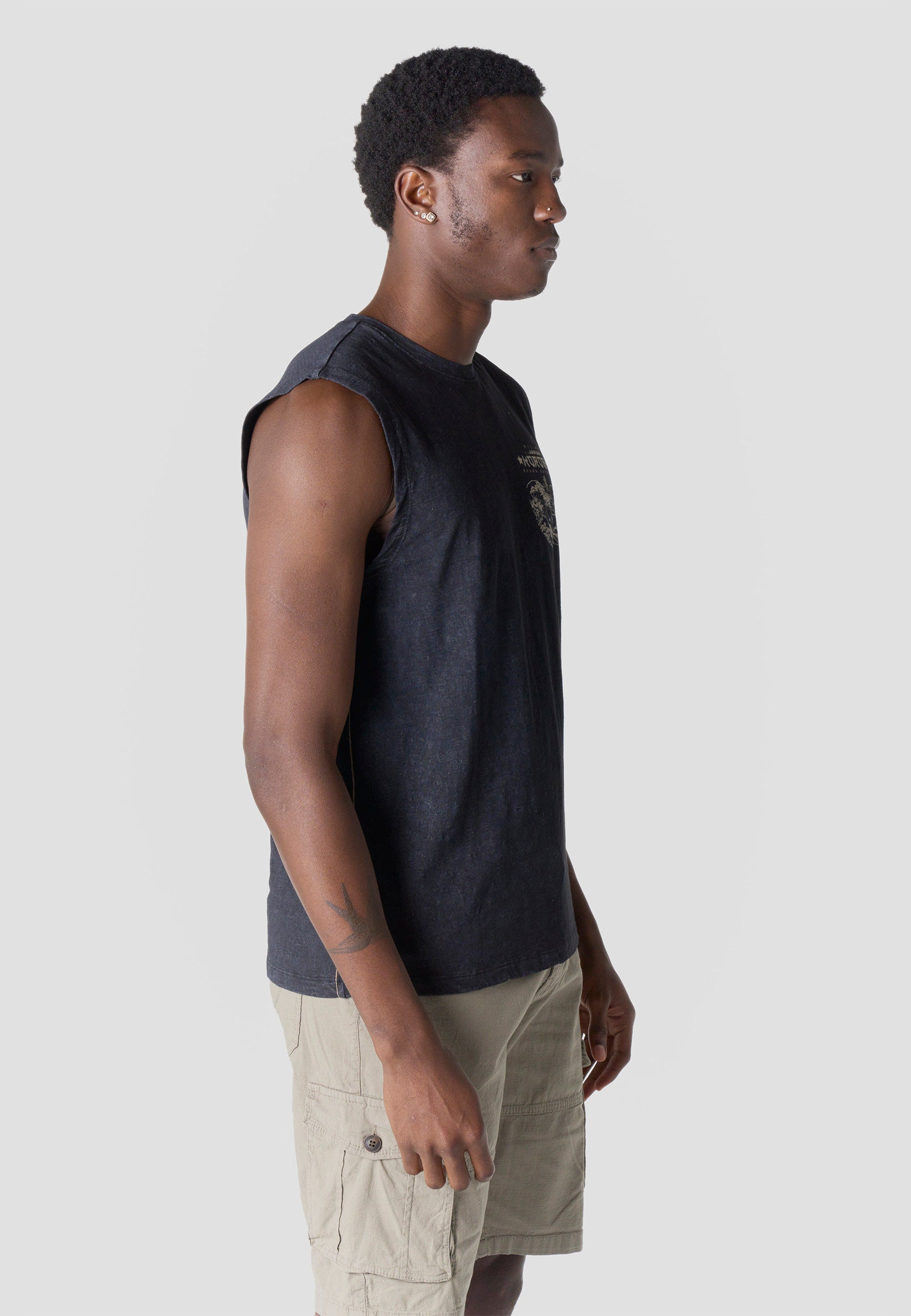 Camiseta Boxing Hombre Estampado Ola Japonesa – Koroshi Negra