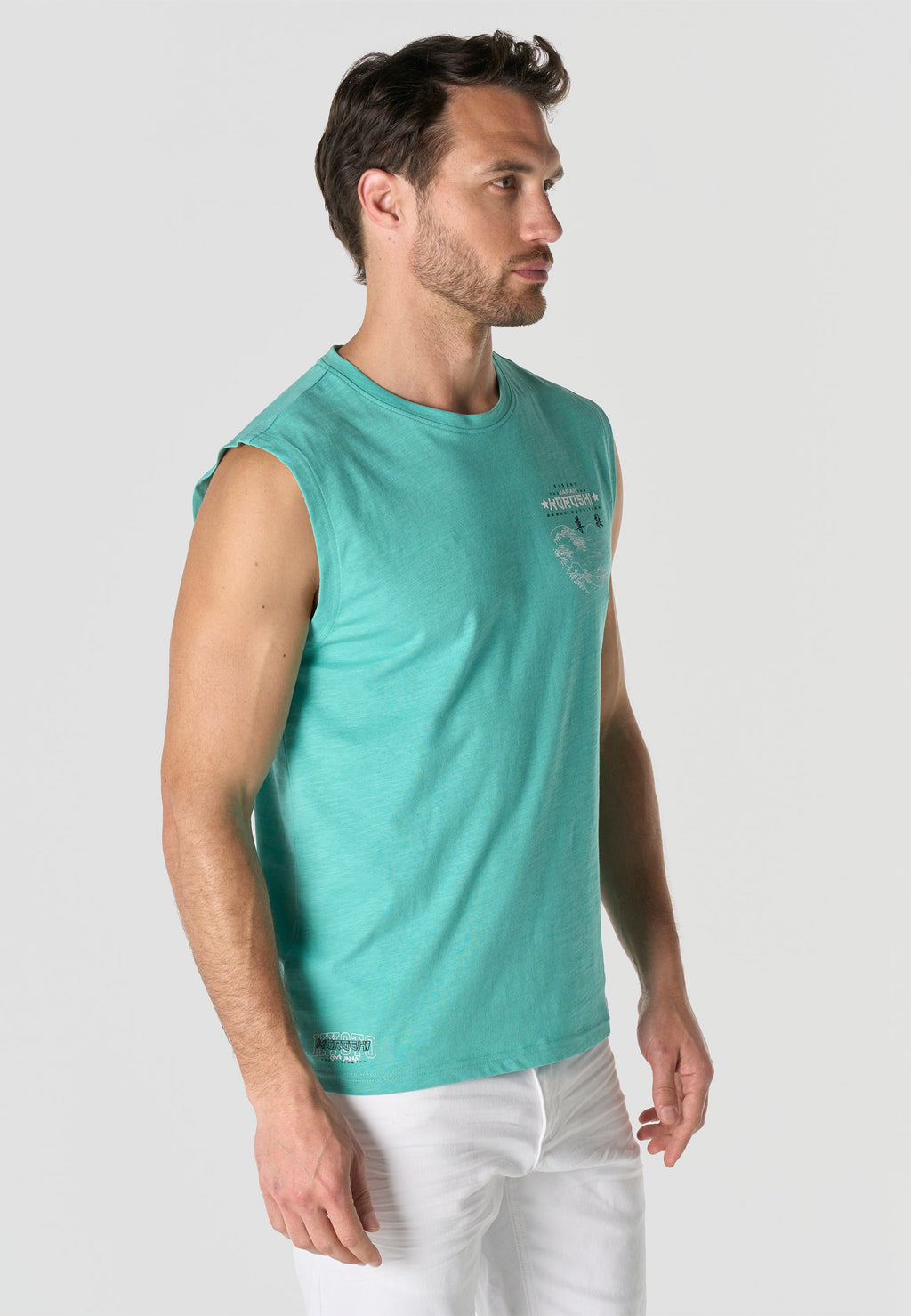 Camiseta Boxing Hombre Estampado Ola Japonesa – Koroshi Menta