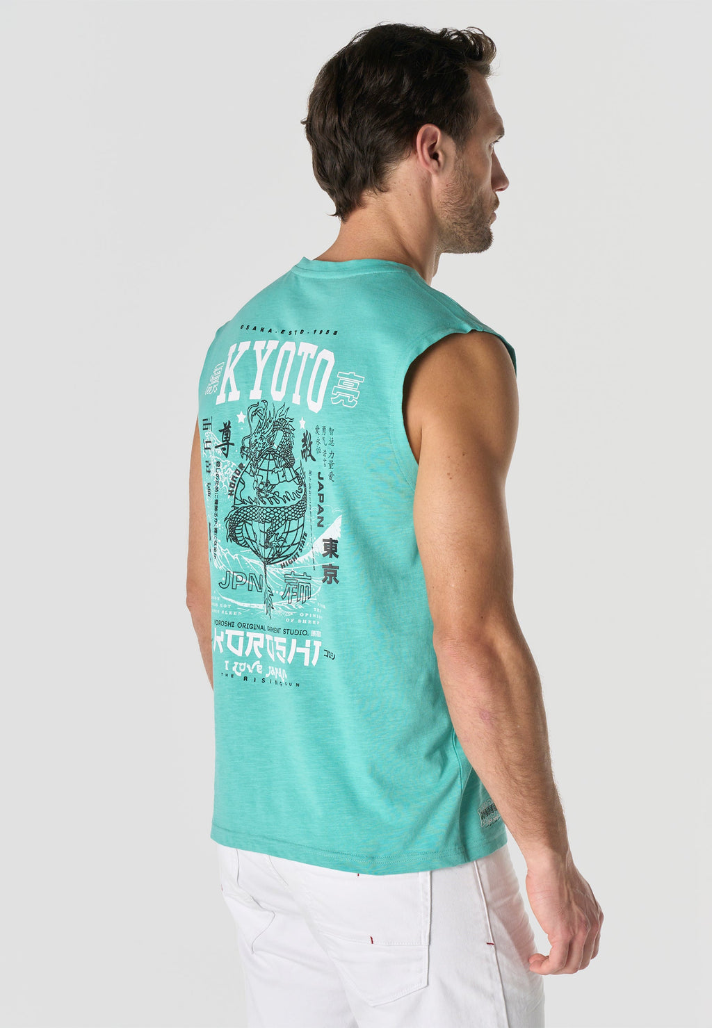 Camiseta Boxing Hombre Estampado Ola Japonesa – Koroshi Menta