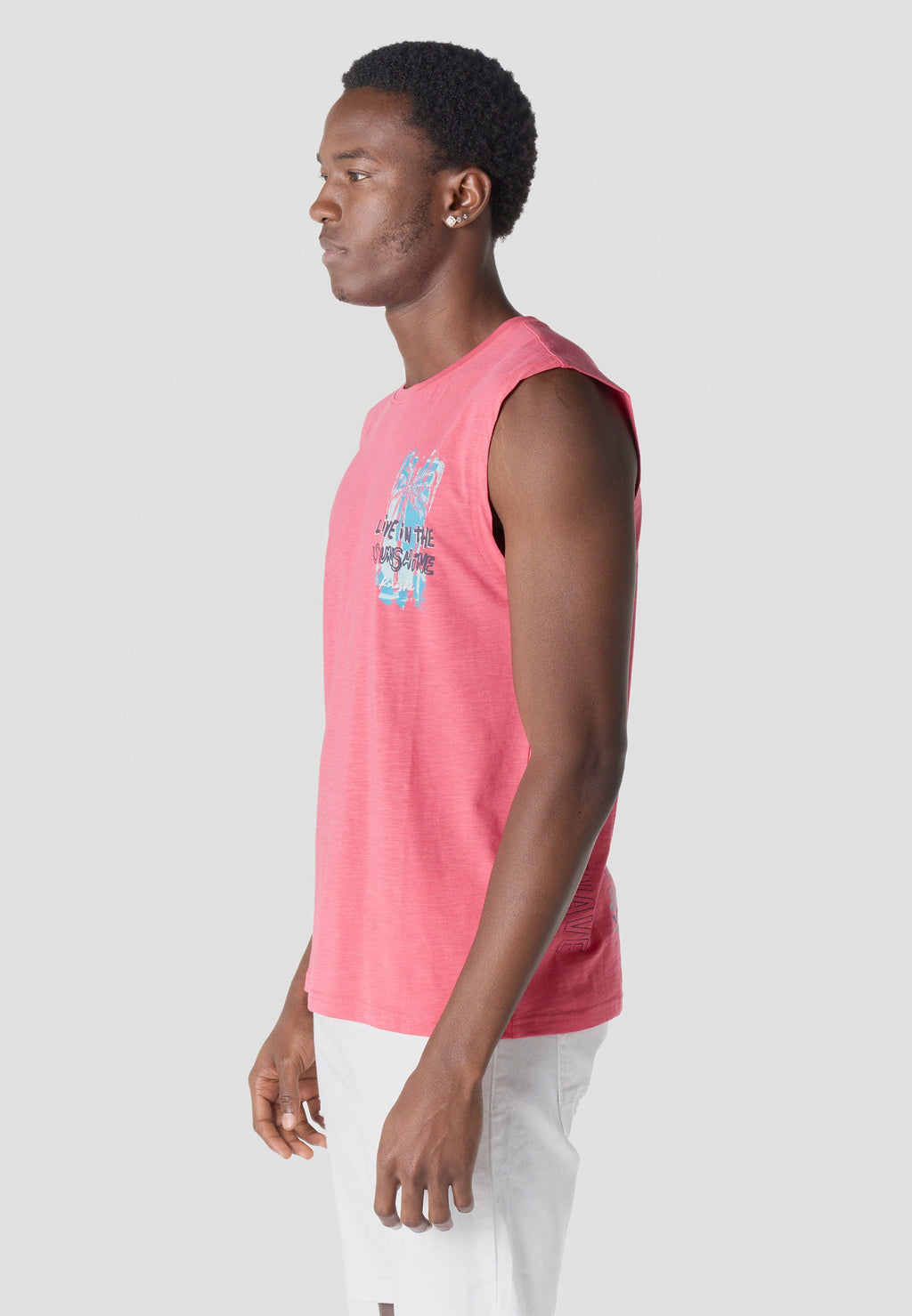 Camiseta Sin Mangas Estampado Californiano Hombre | KOROSHI