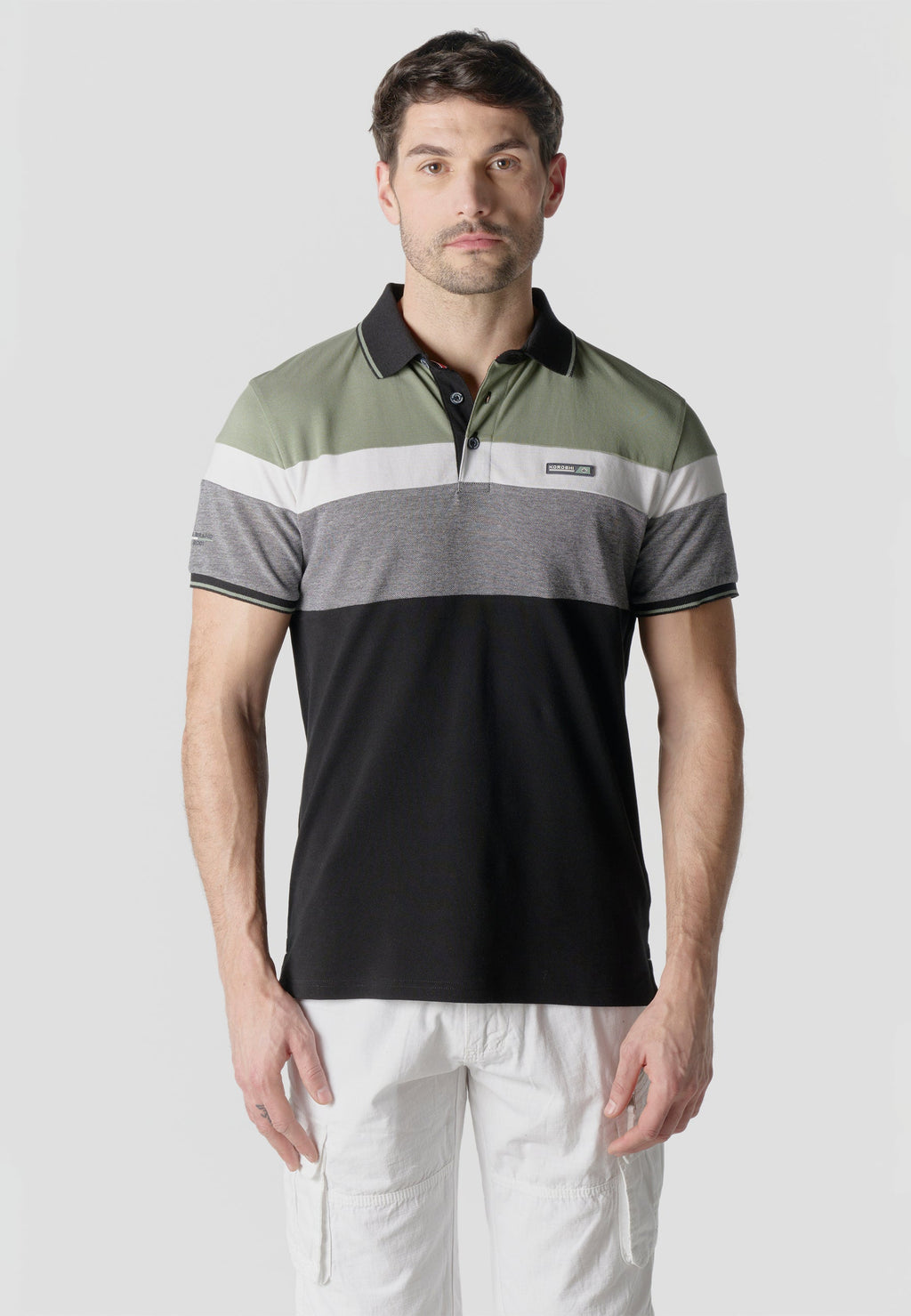 Polo Hombre Manga Corta Piqué Rayas Náutico – Koroshi 2611PC14