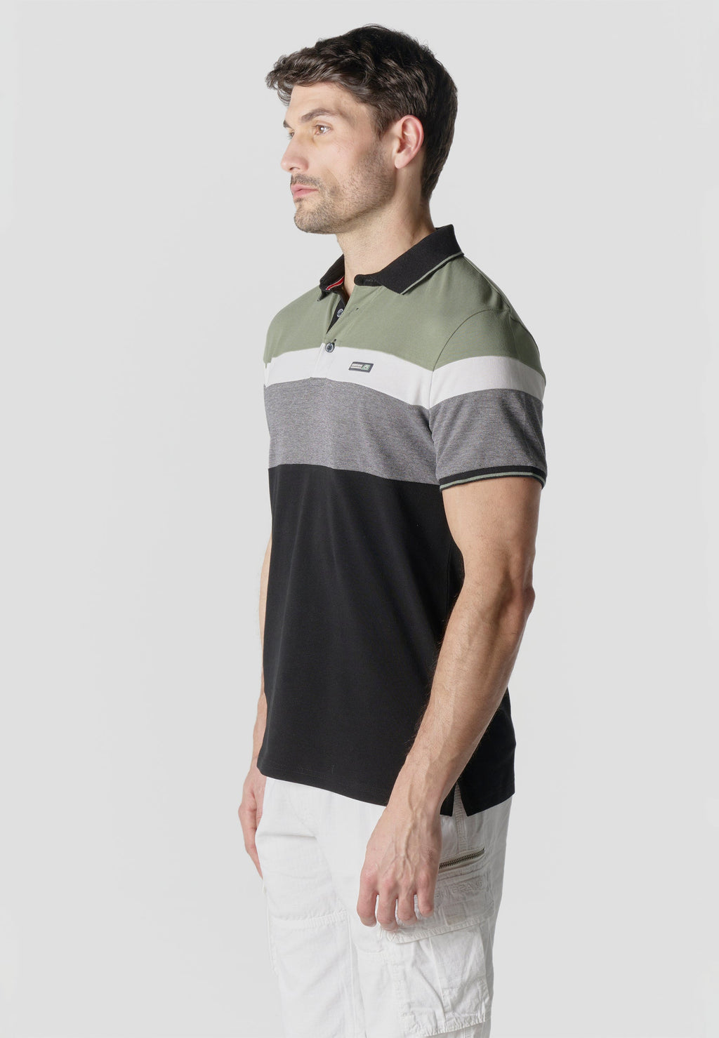 Polo Hombre Manga Corta Piqué Rayas Náutico – Koroshi 2611PC14