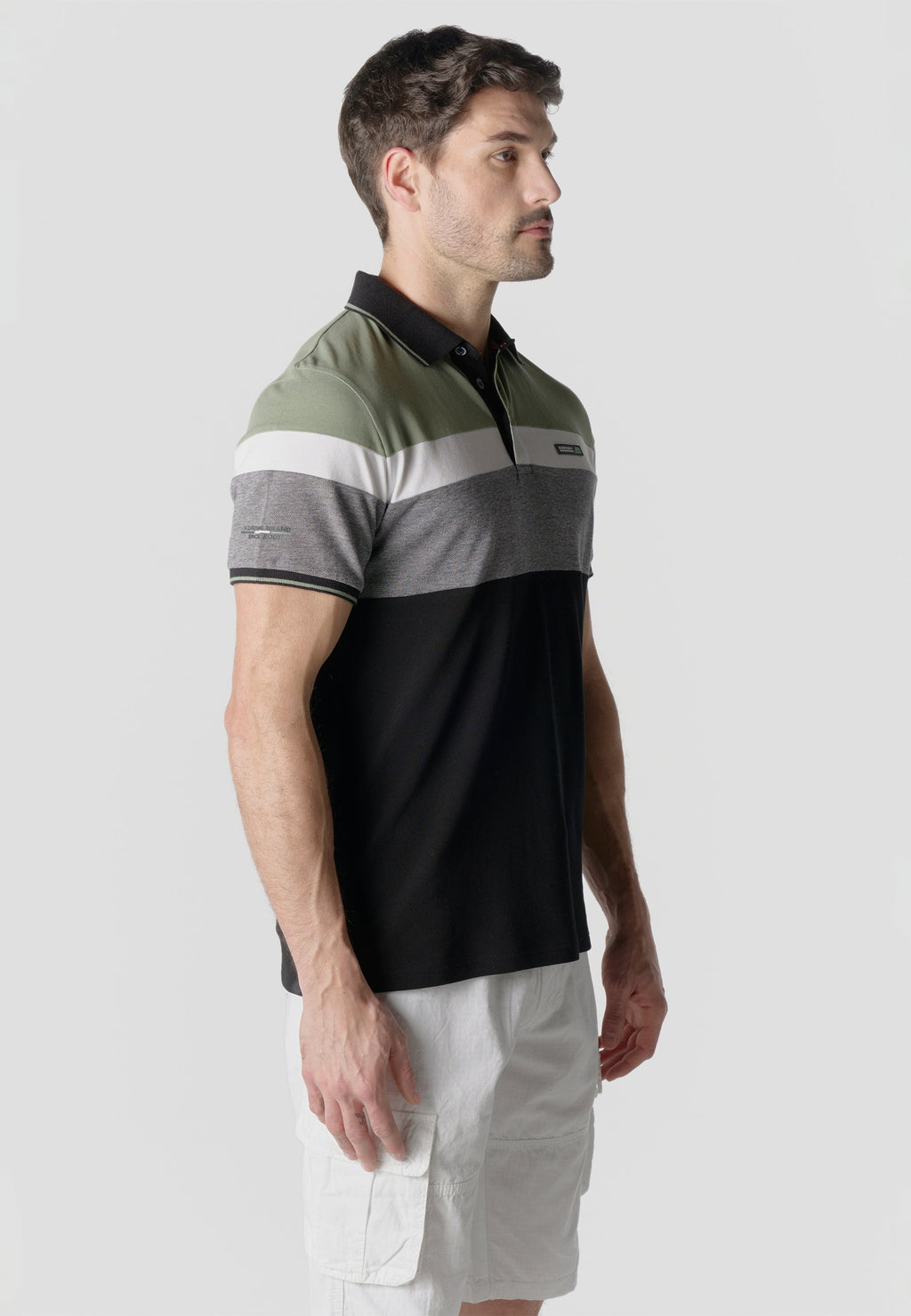 Polo Hombre Manga Corta Piqué Rayas Náutico – Koroshi 2611PC14
