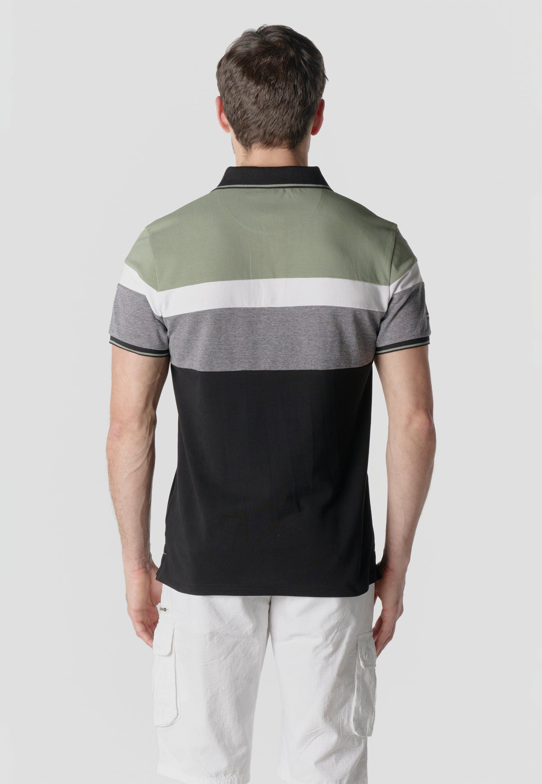 Polo Hombre Manga Corta Piqué Rayas Náutico – Koroshi 2611PC14