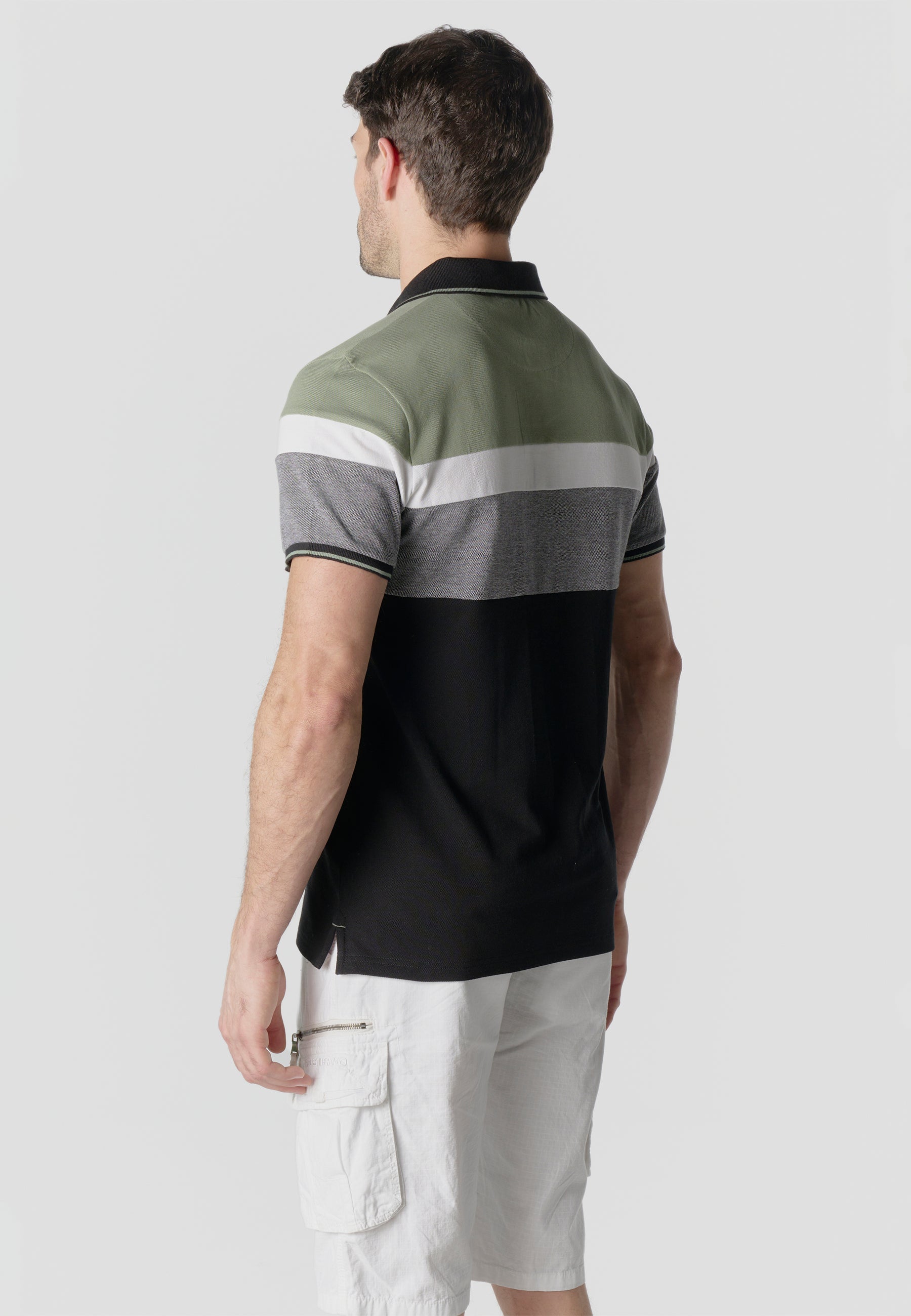 Polo Hombre Manga Corta Piqué Rayas Náutico – Koroshi 2611PC14