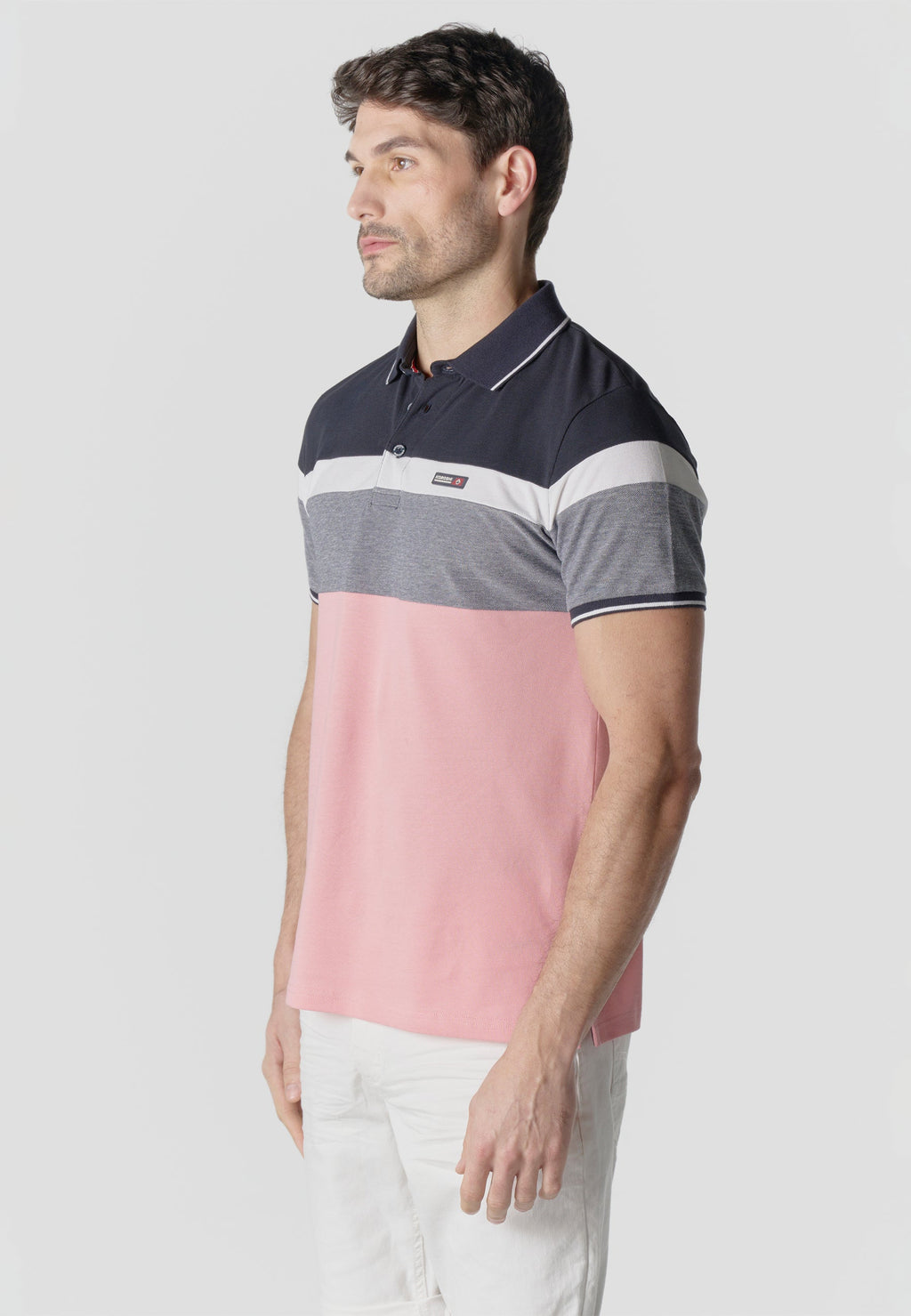 Polo Hombre Manga Corta Piqué Rayas Náutico – Koroshi 2611PC14