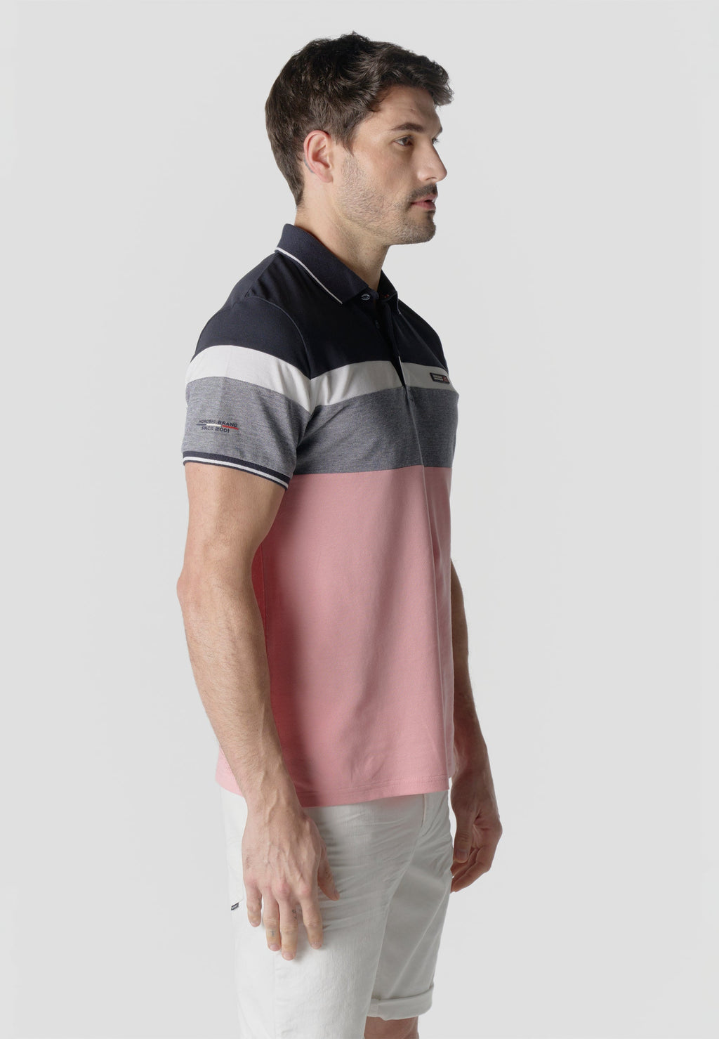 Polo Hombre Manga Corta Piqué Rayas Náutico – Koroshi 2611PC14