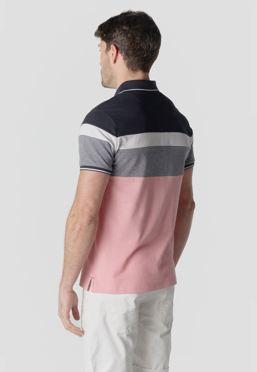 Polo Hombre Manga Corta Piqué Rayas Náutico – Koroshi 2611PC14